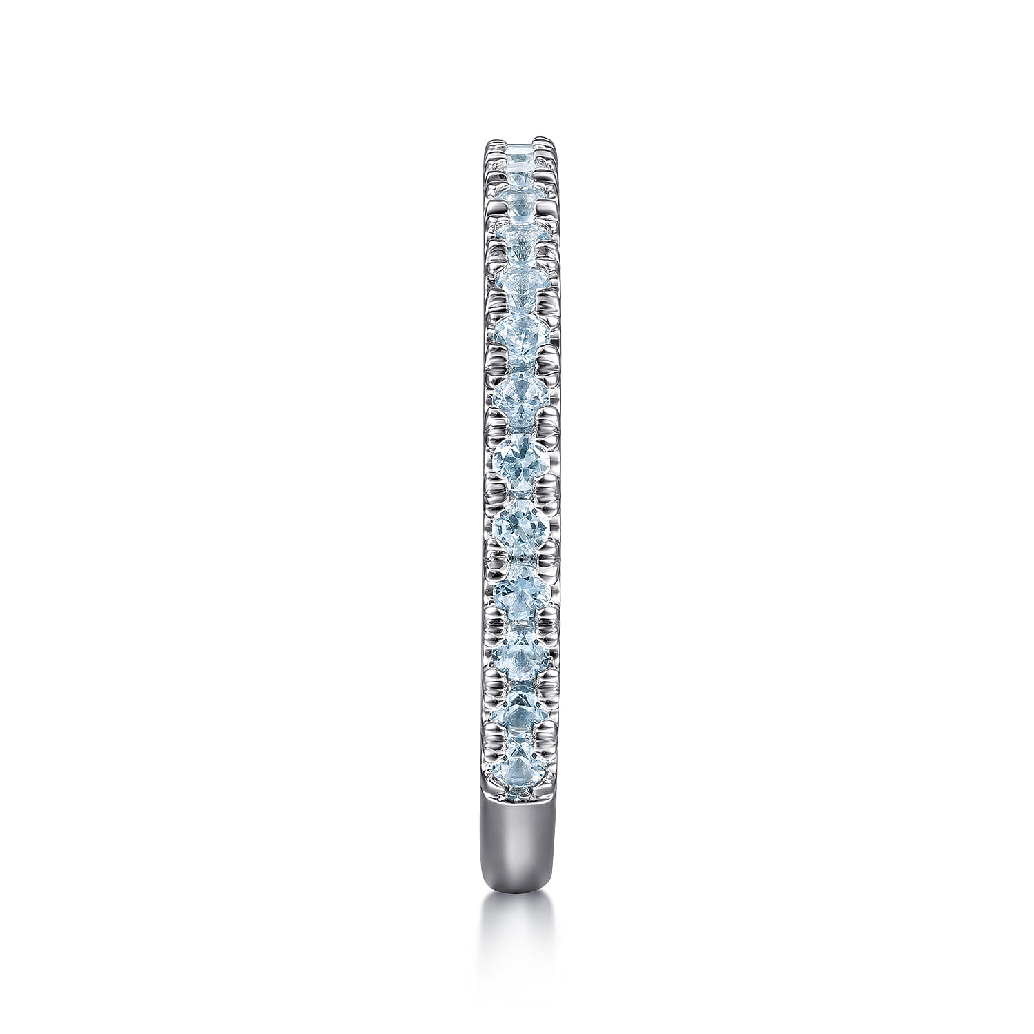 AQ - Aquamarine Ladies Ring in 14K White Gold, photograph 4