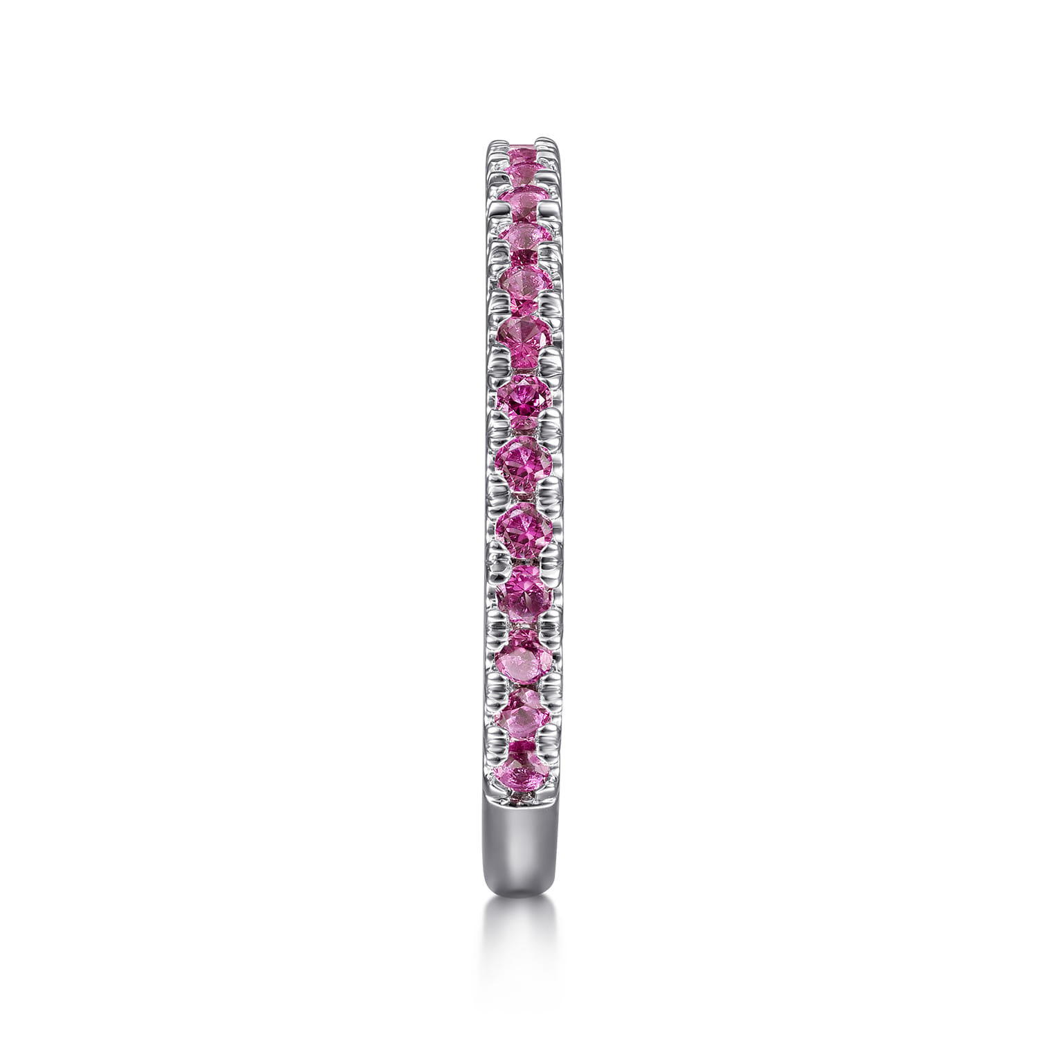 Ruby Stackable Ring in 14K White Gold, photograph 4