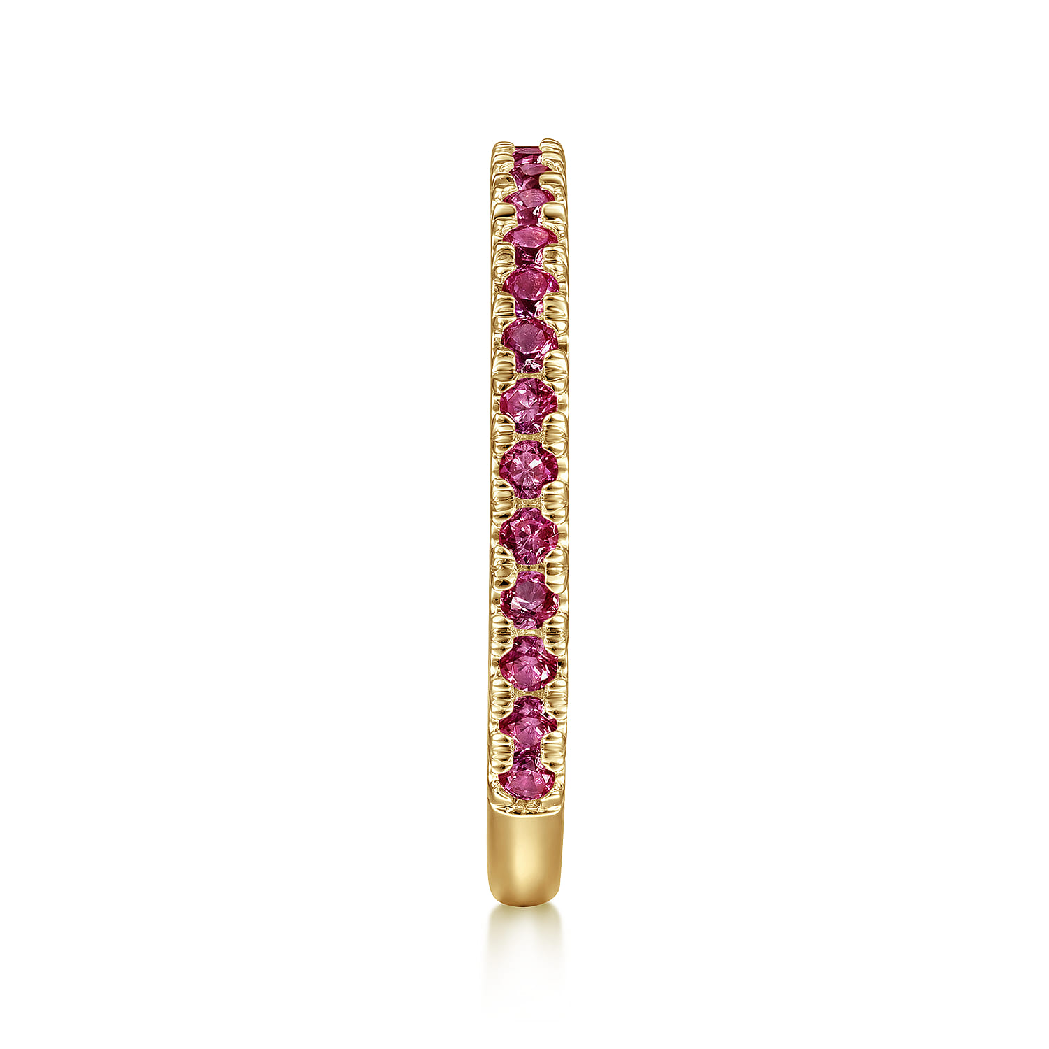 Diamond and Pink Tourmaline Ladies Ring in 14K Yellow Gold, photograph 4