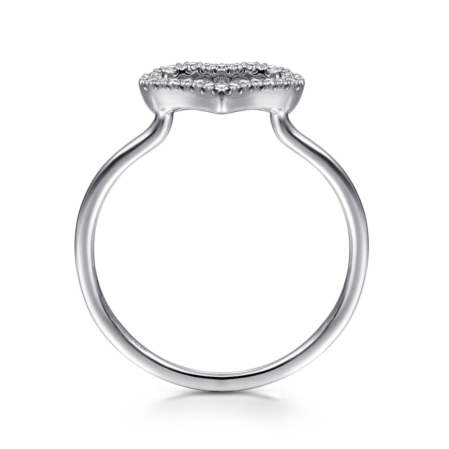 Open Diamond Ring in 14K White Gold, photograph 2