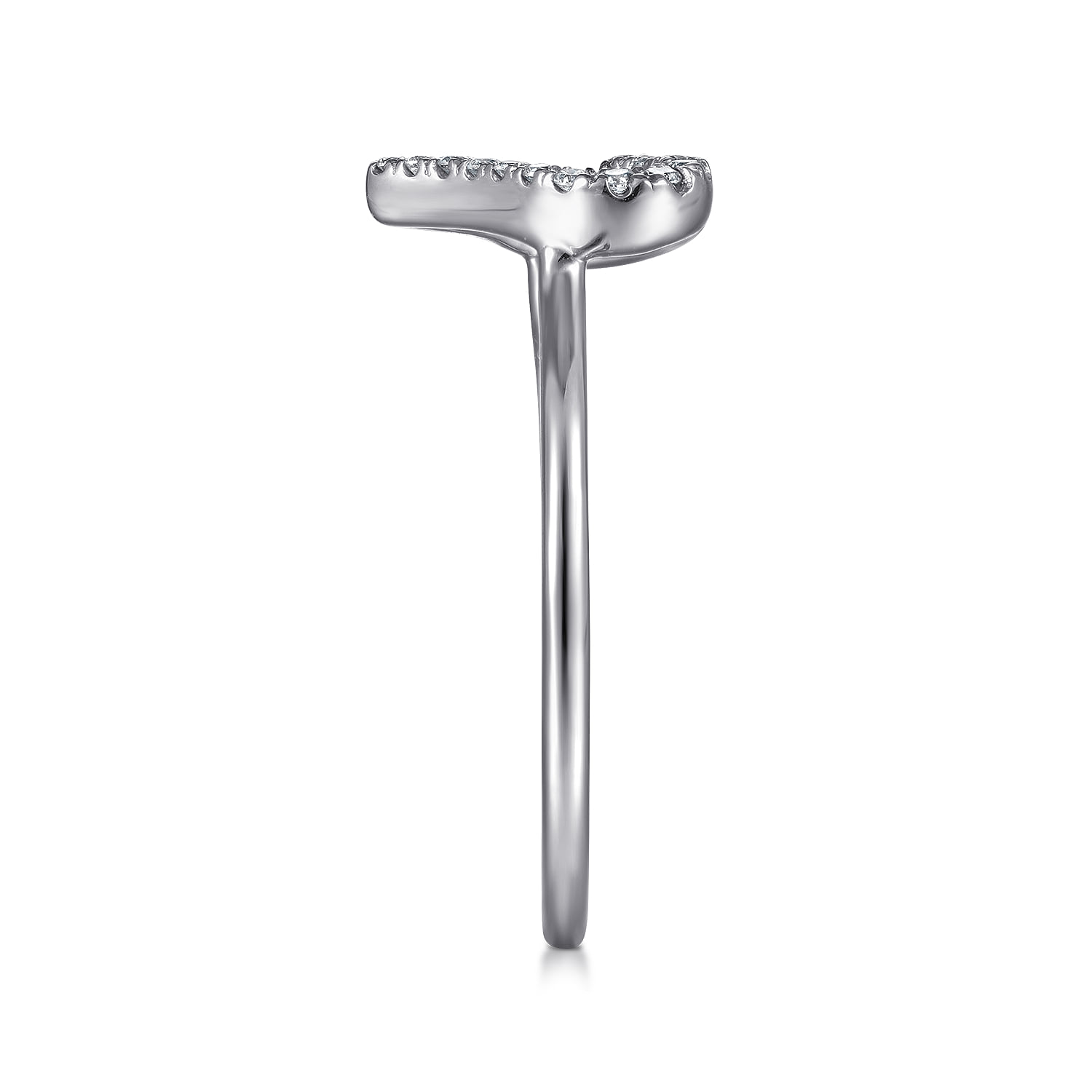 Open Diamond Ring in 14K White Gold, photograph 4