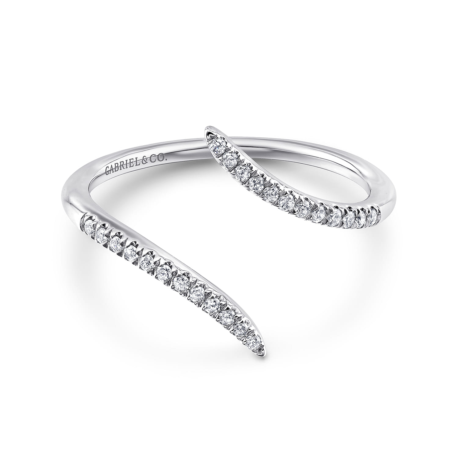 Bypass Open Diamond Ring