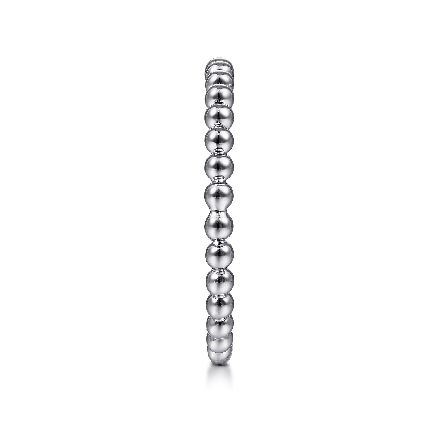 Bujukan Beaded Stackable Ring in 14K White Gold, photograph 4