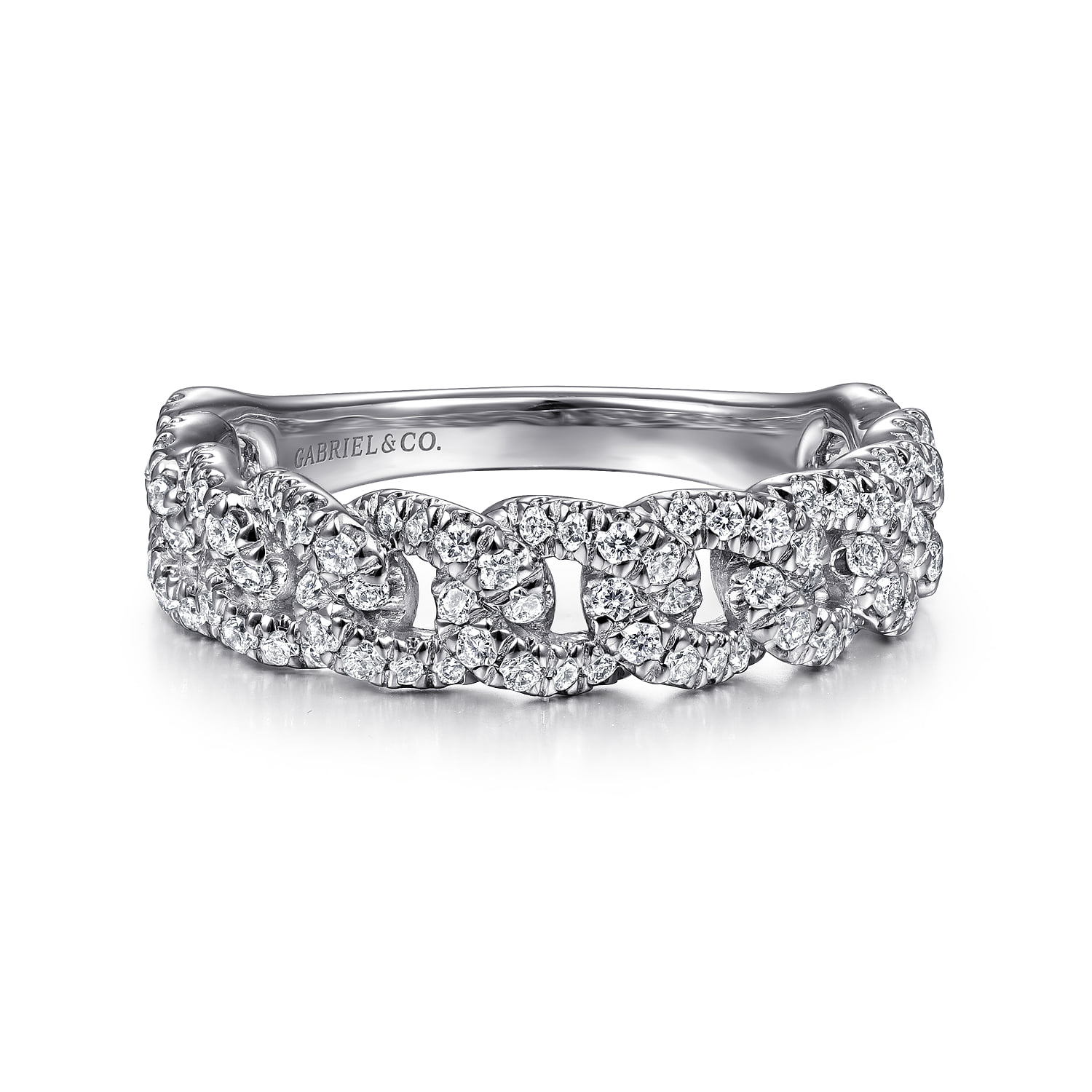 Chain Link Stackable Diamond Ring