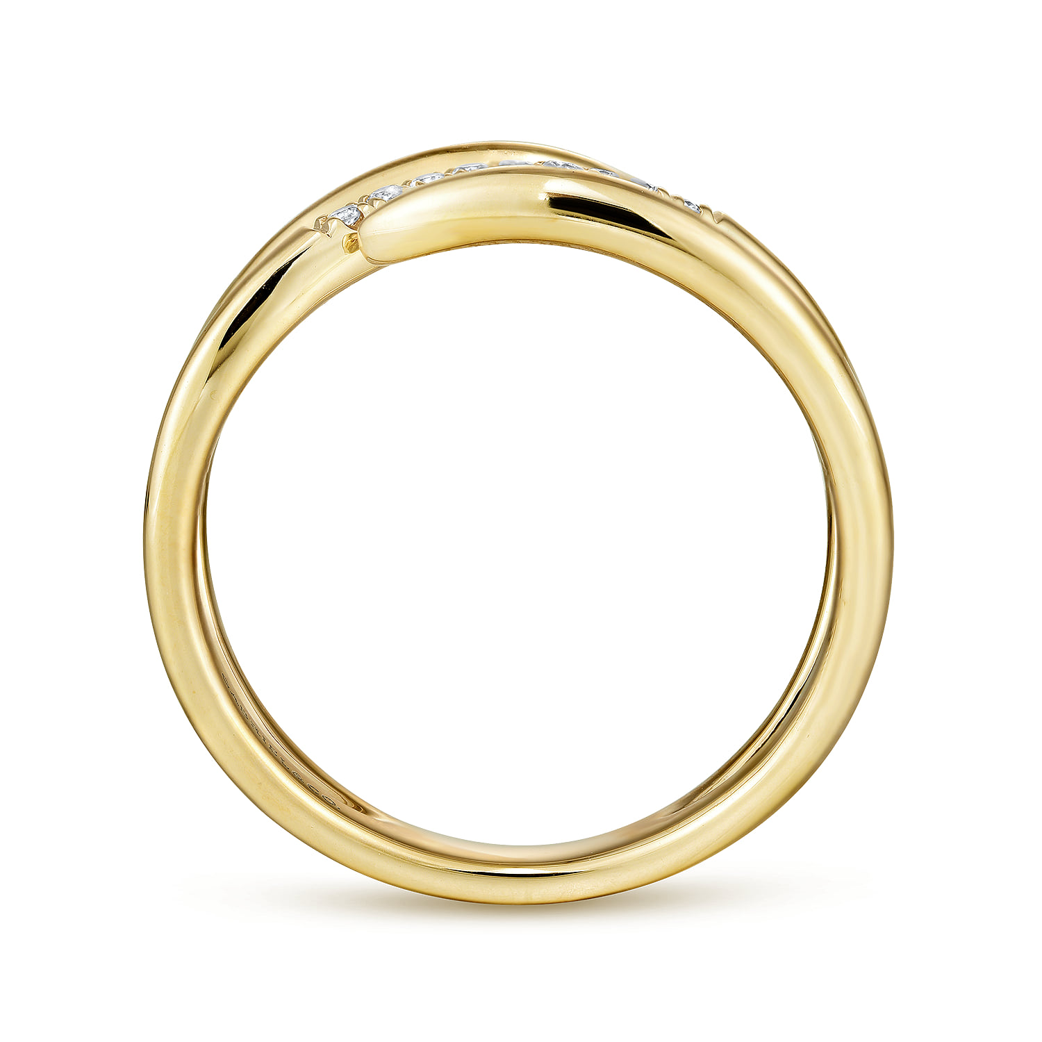 Diamond Wrap Ring in 14K Yellow Gold, photograph 2