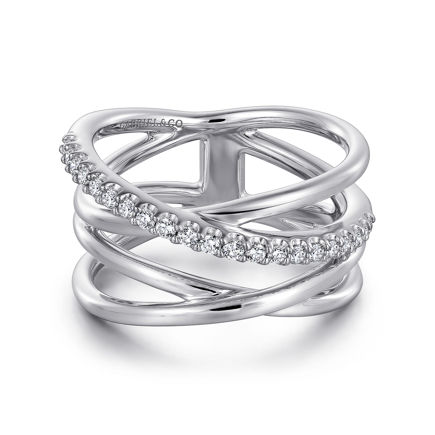 White Sapphire Twisted Ring