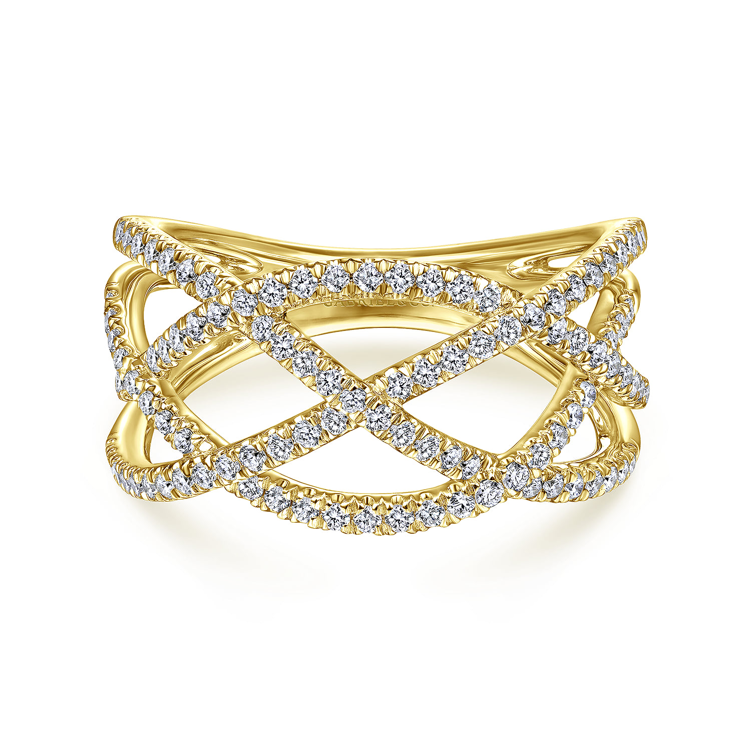 Layered Grid Diamond Ring