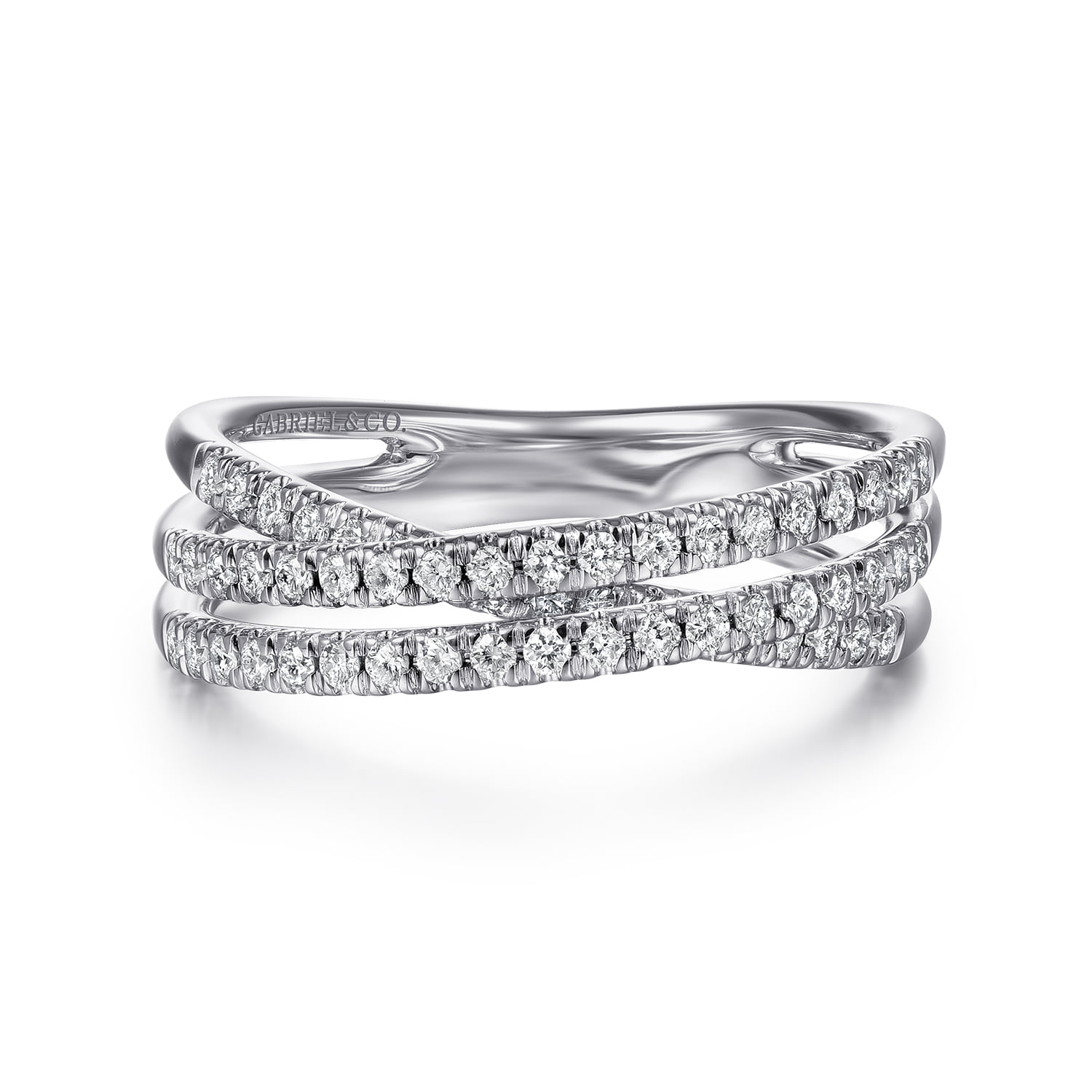 Criss Crossing Diamond Ring