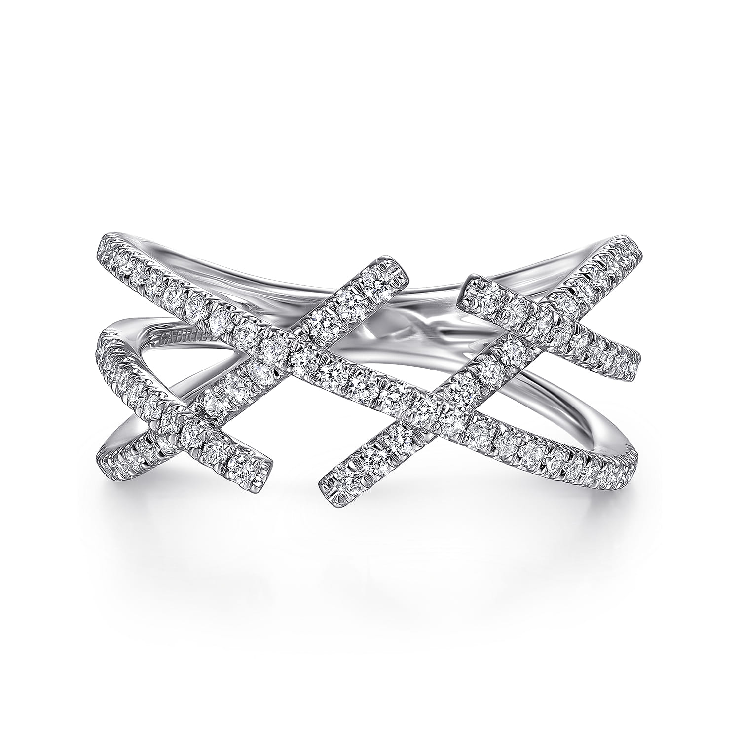 Criss Cross Pave Diamond Ring