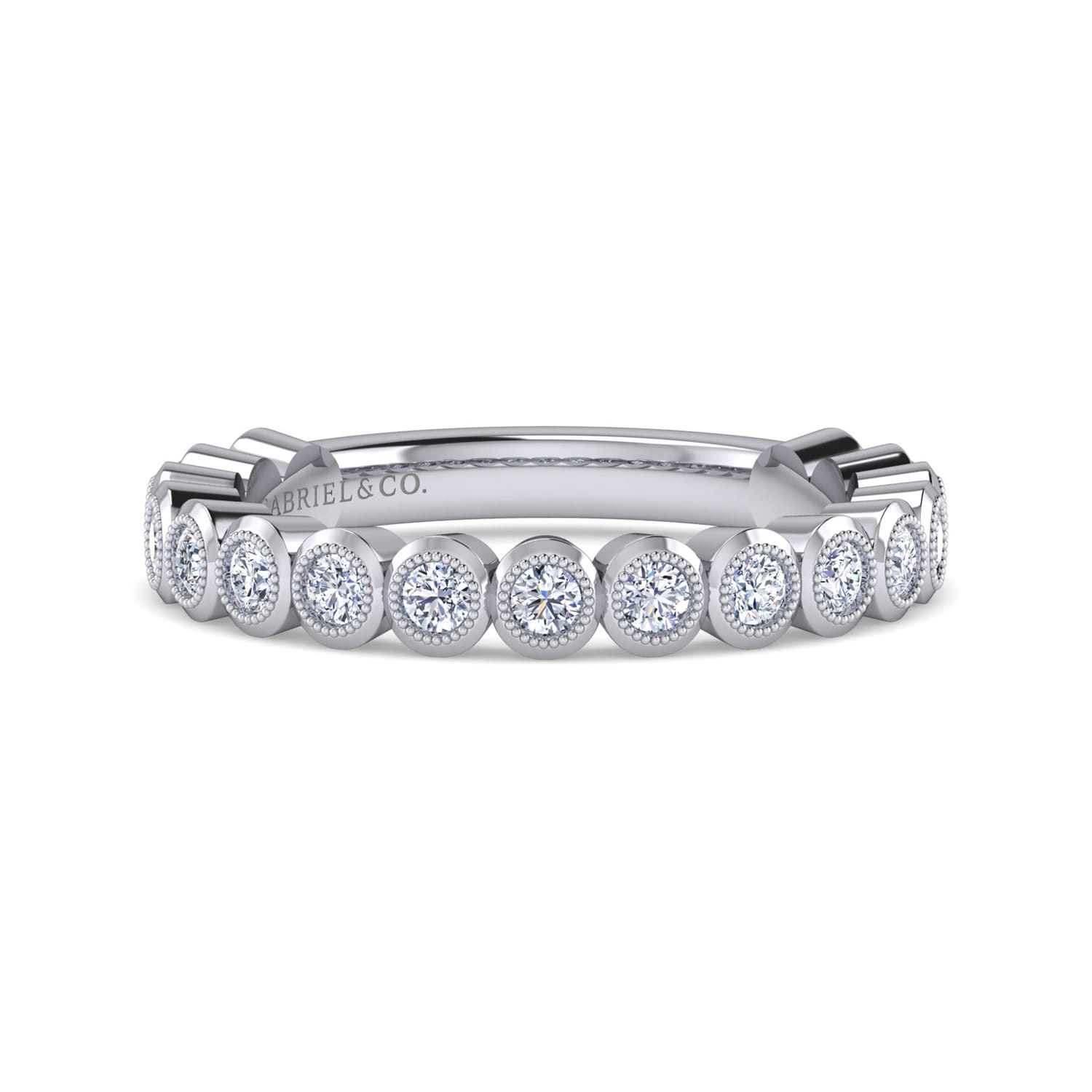Bezel Set Stackable Diamond Band