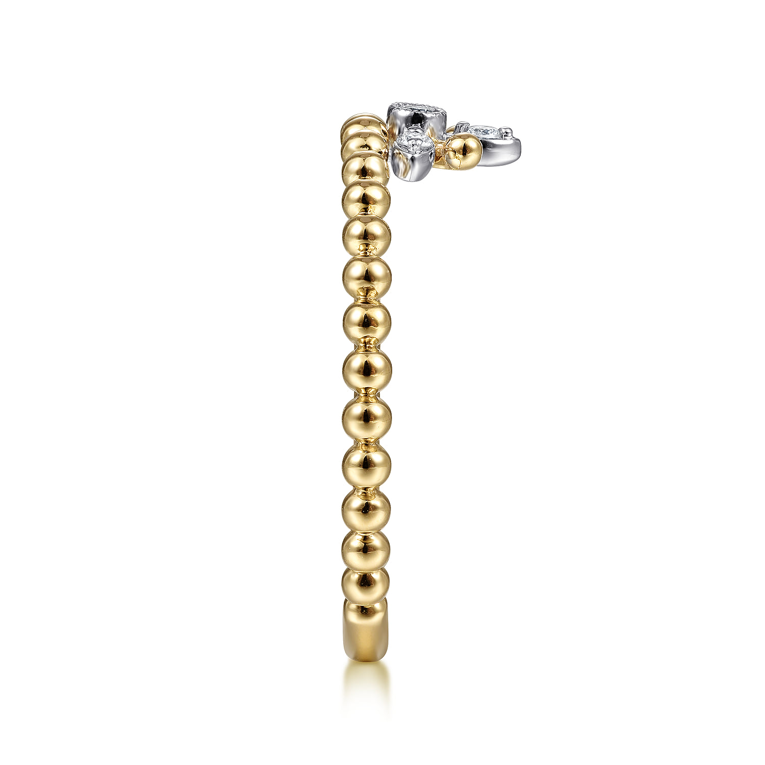 Bujukan Diamond Crown Ring in 14K White/Yellow Gold, photograph 4