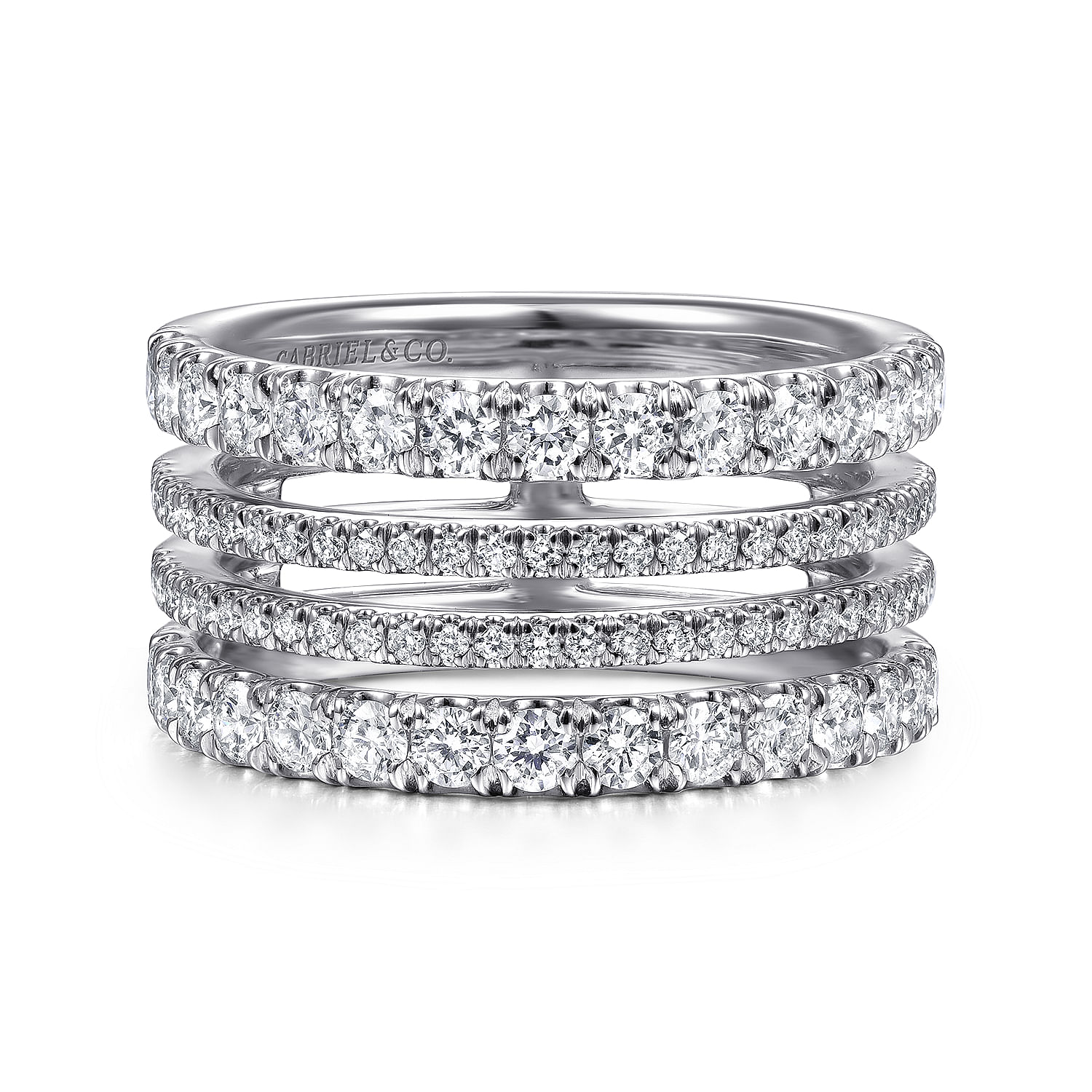 Lex & Lu 14k White Gold Diamond Ring LAL13977 Size 7 | eBay