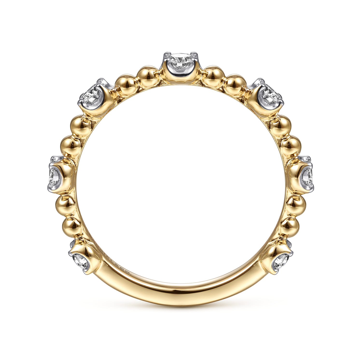 Bujukan and Diamond Station Ring in 14K Yellow Gold, photograph 2
