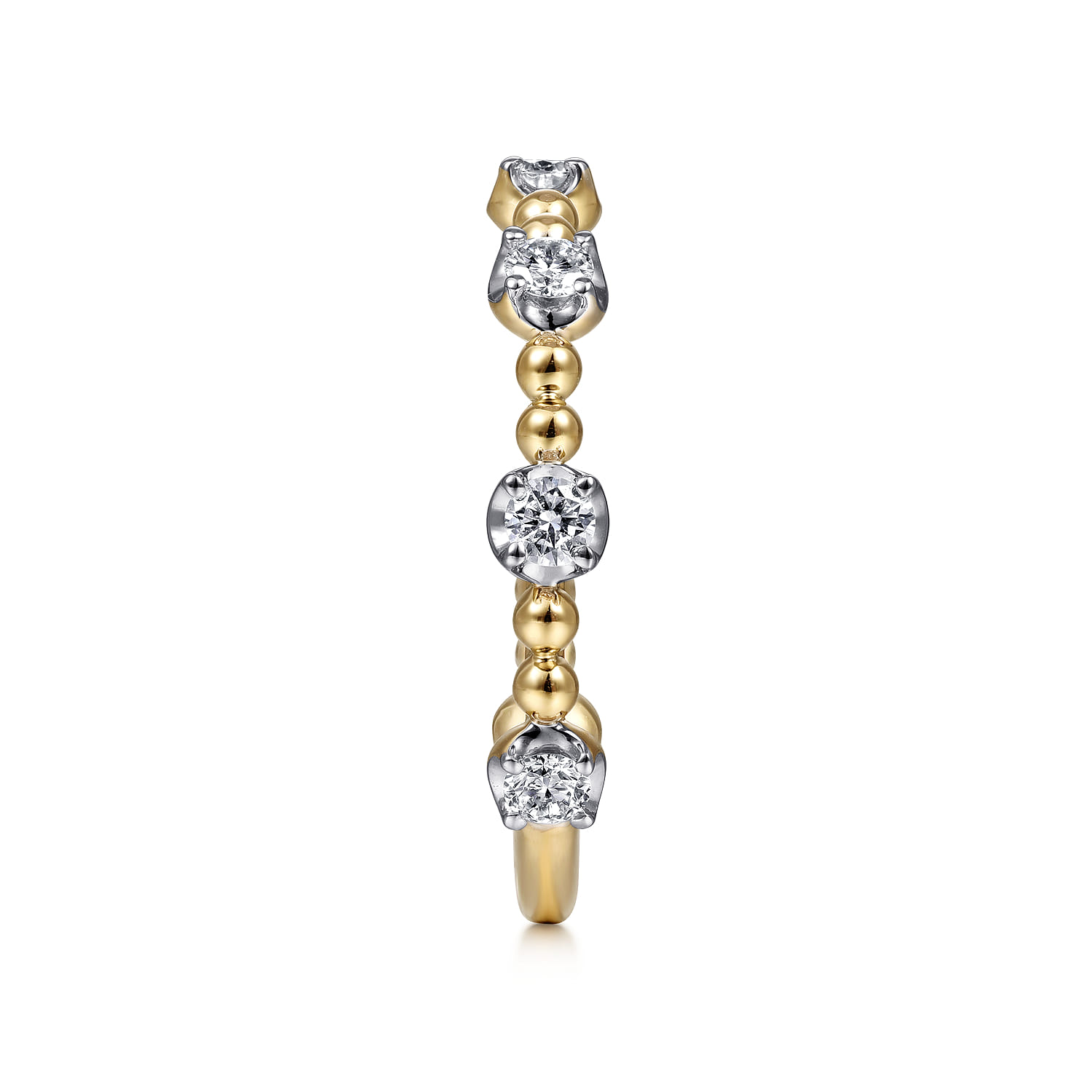 Bujukan and Diamond Station Ring in 14K Yellow Gold, photograph 4
