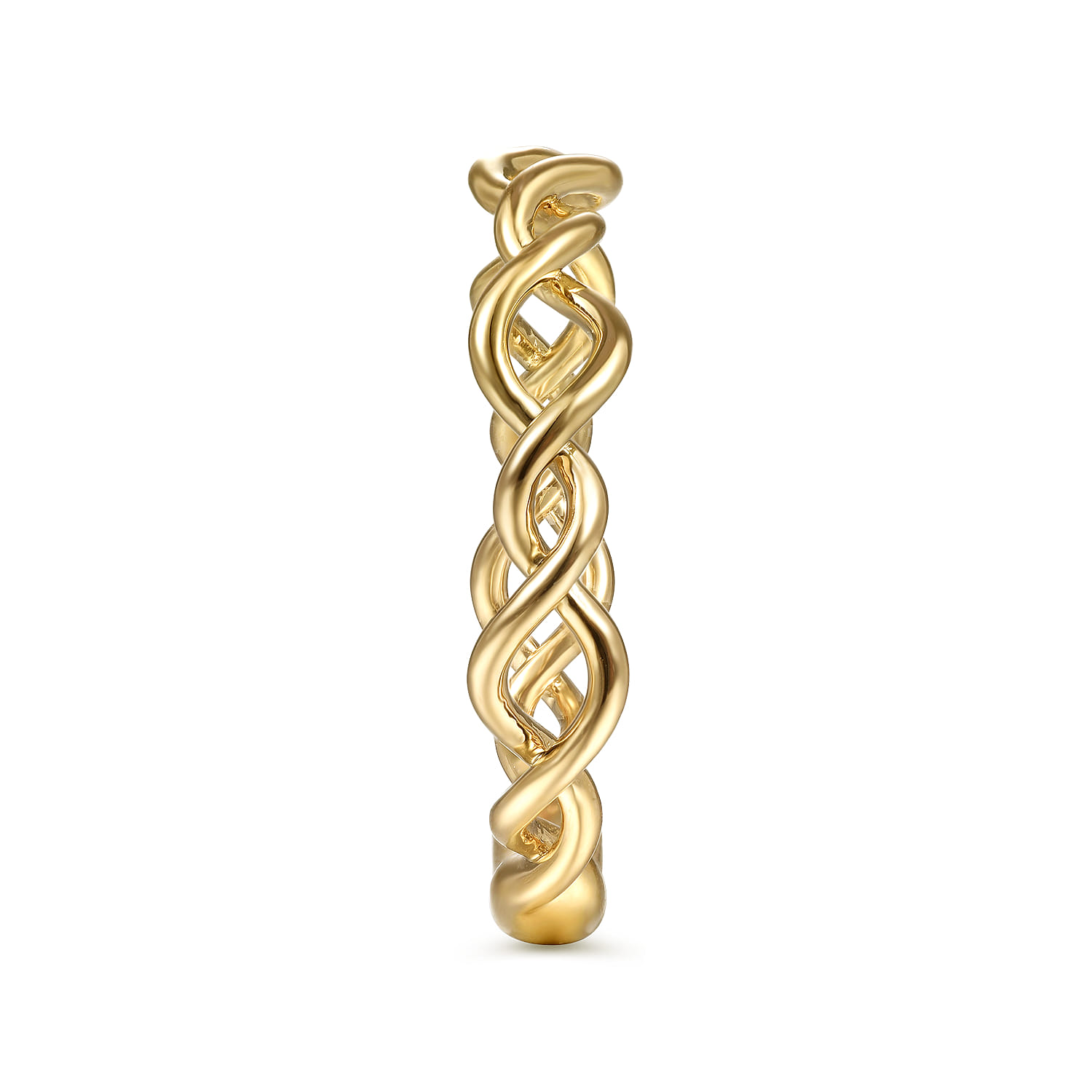 Twisted Metal Stackable Ring in 14K Yellow Gold, photograph 4