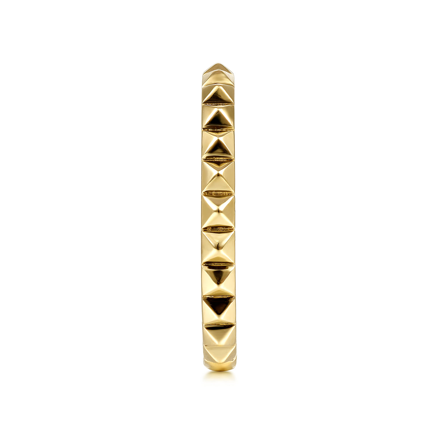 Pyramid Stackable Band in 14K Yellow Gold, photograph 4