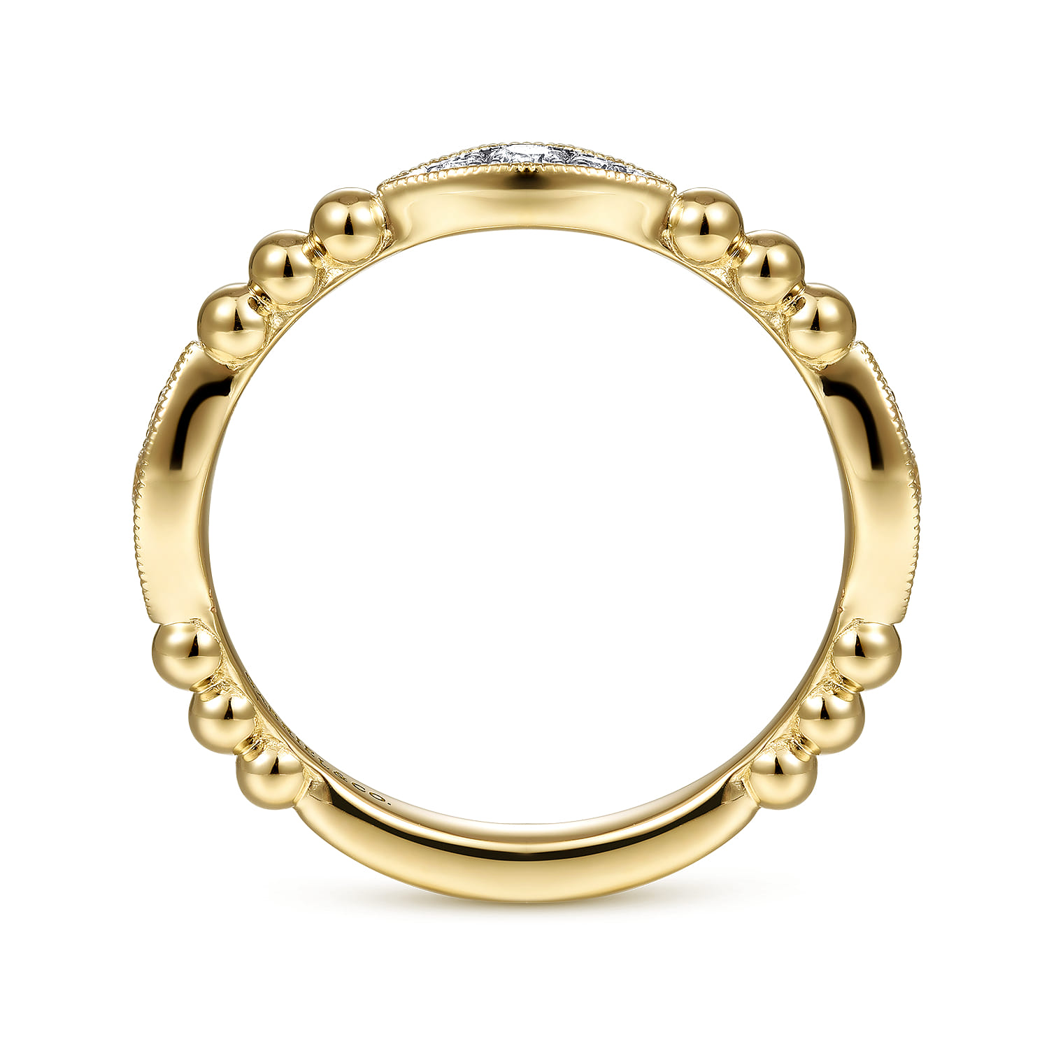 Bujukan Pave Diamond Ring Diamond Ring in 14K Yellow Gold, photograph 2