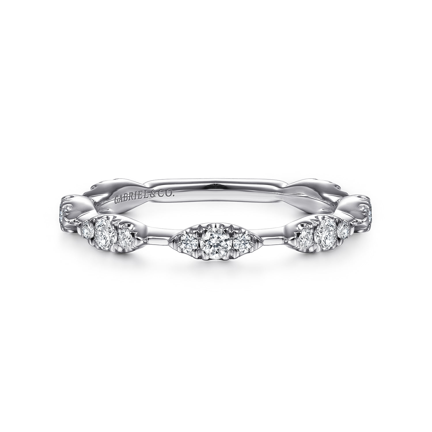 Diamond Cluster Station Stackable Ring