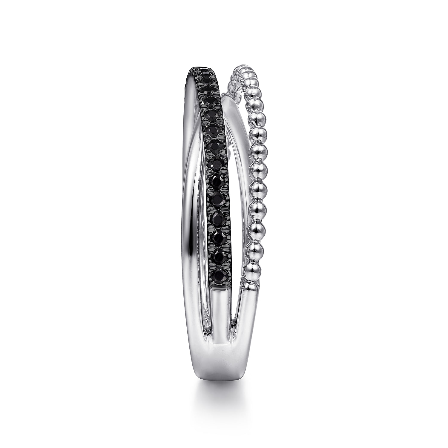 Black Diamond Bujukan Ring in 14K White Gold, photograph 4