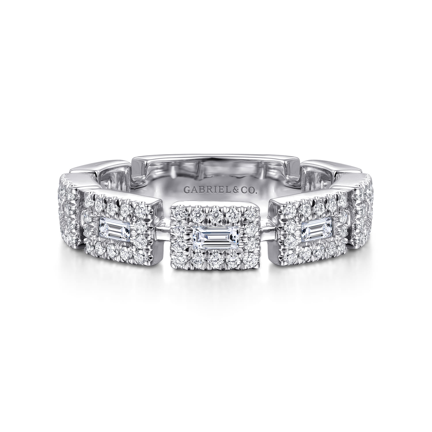 Baguette and Diamond Station Ring