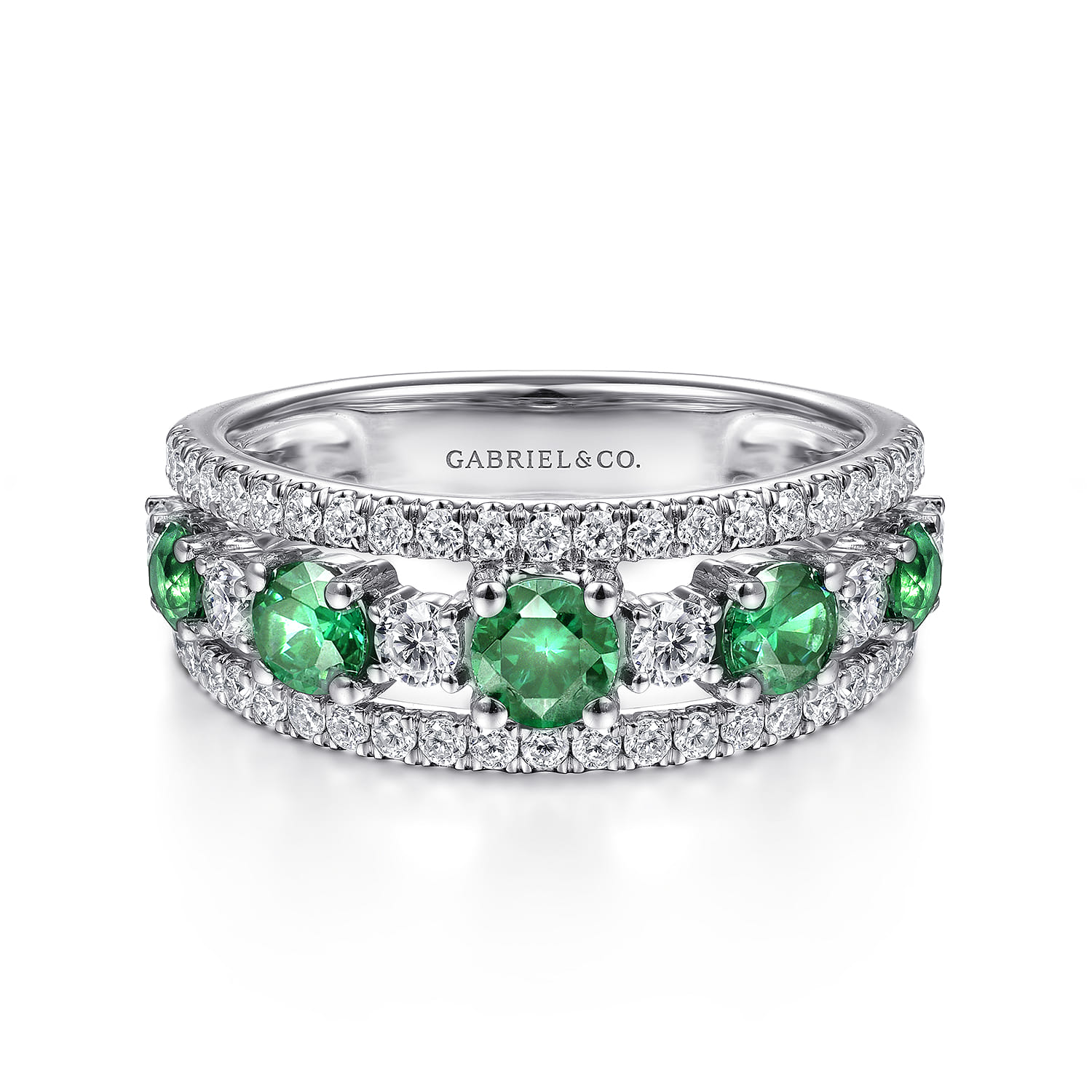 Diamond and Emerald Ladies Ring