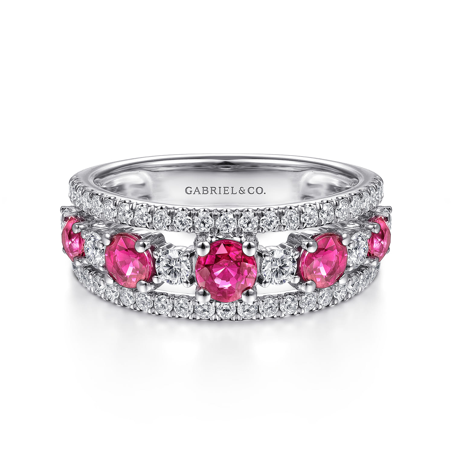 Diamond and Ruby Ladies Ring