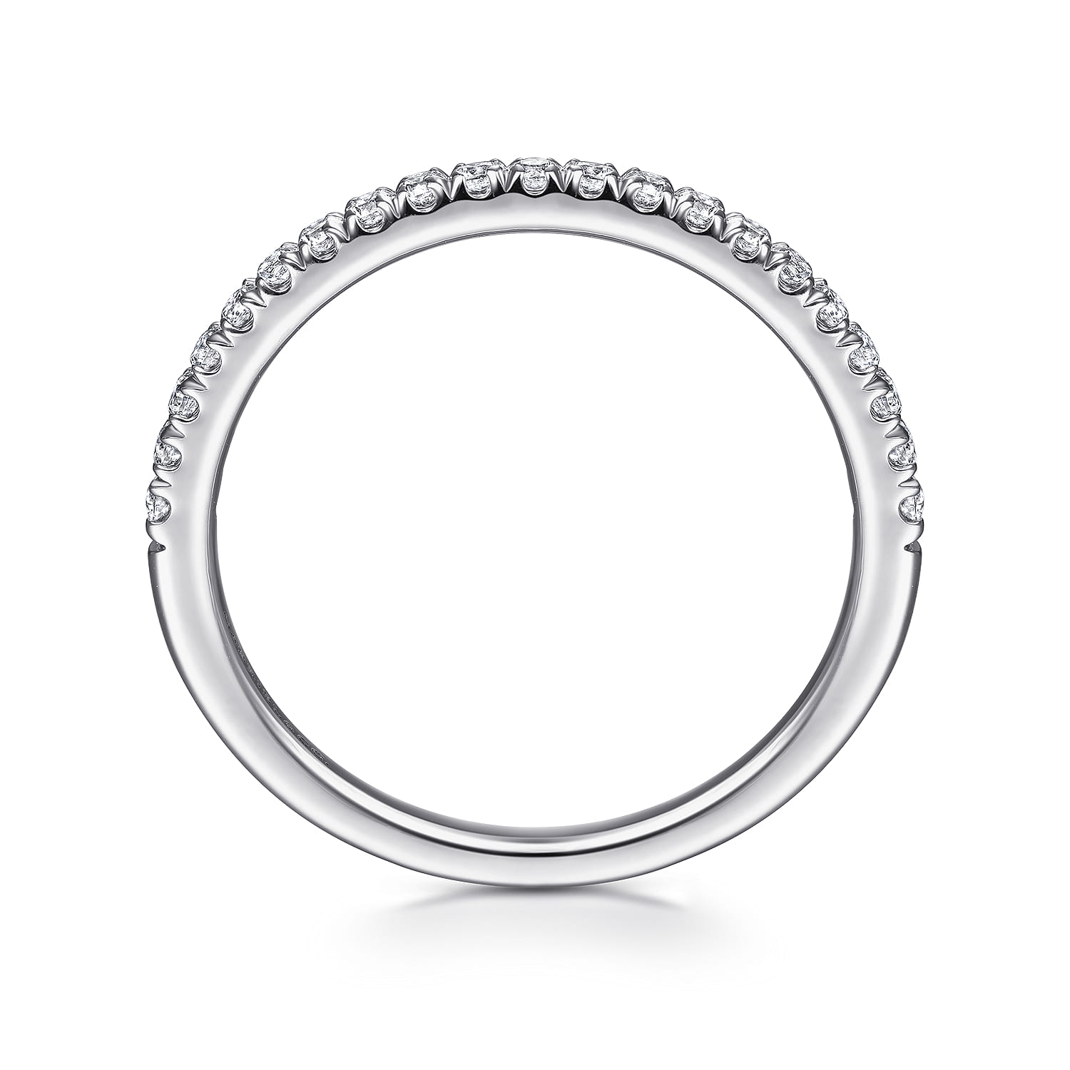 Diamond Stackable Ring in 14K White Gold, photograph 2