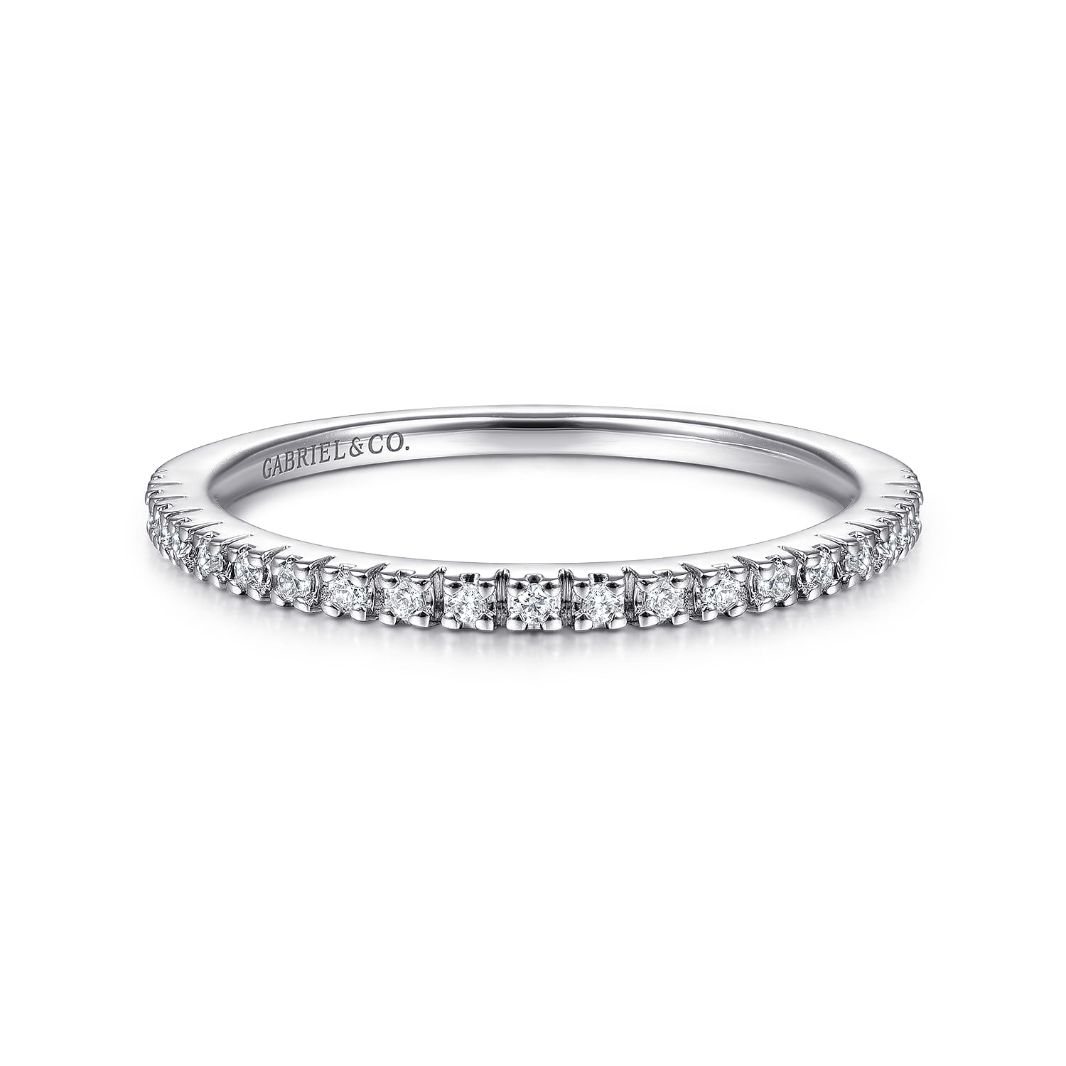 Diamond Stackable Ring in 14K White Gold