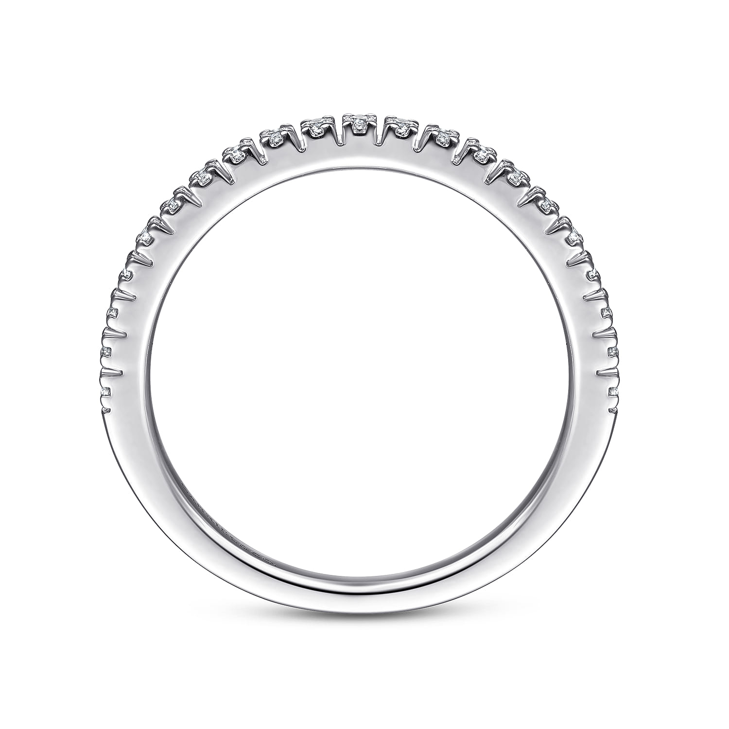 Diamond Stackable Ring in 14K White Gold, photograph 2