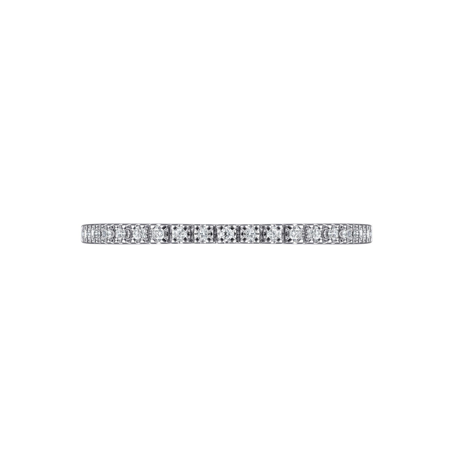 Diamond Stackable Ring in 14K White Gold, photograph 6