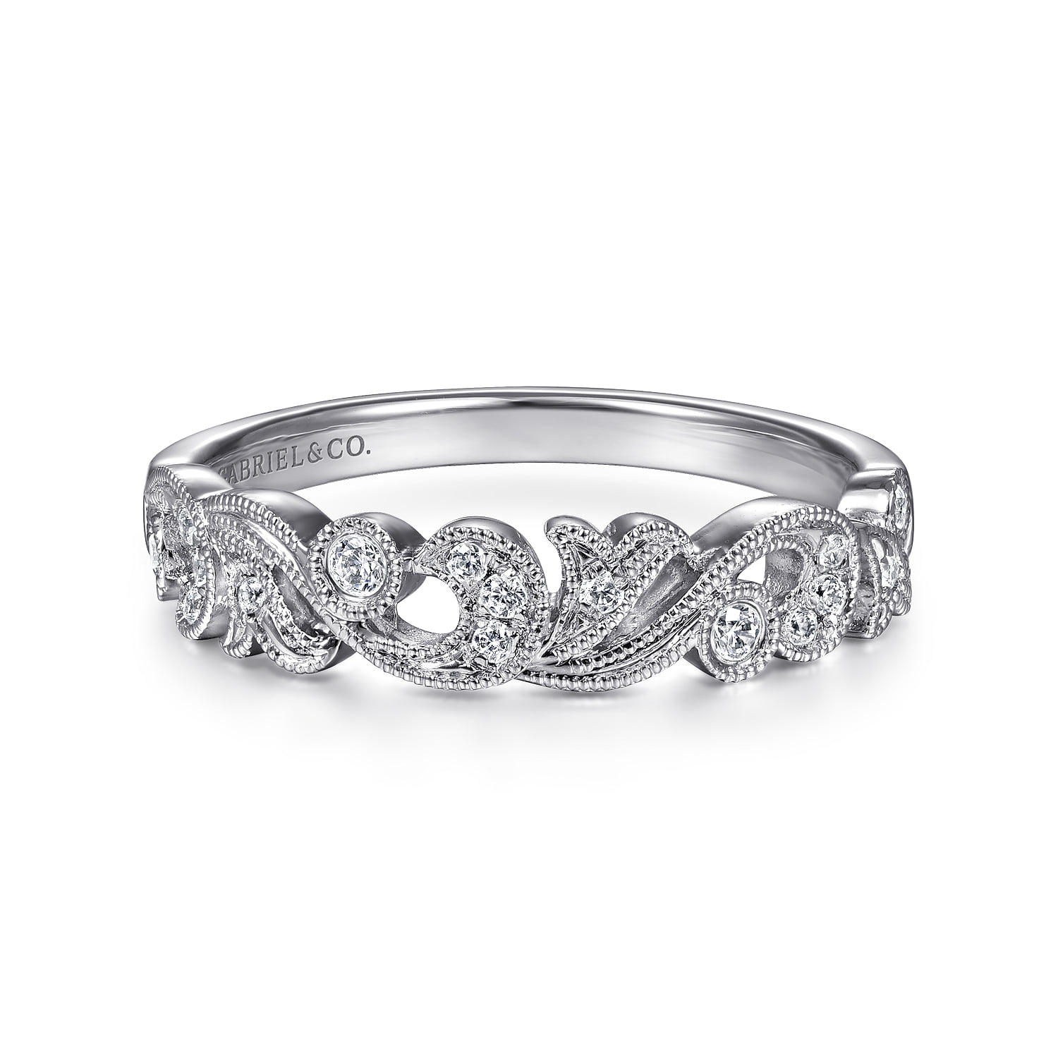 Floral Diamond Stackable Ring