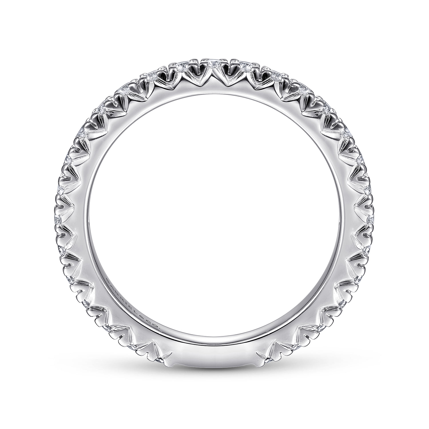 Diamond Stackable Ring in 14K White Gold, photograph 2