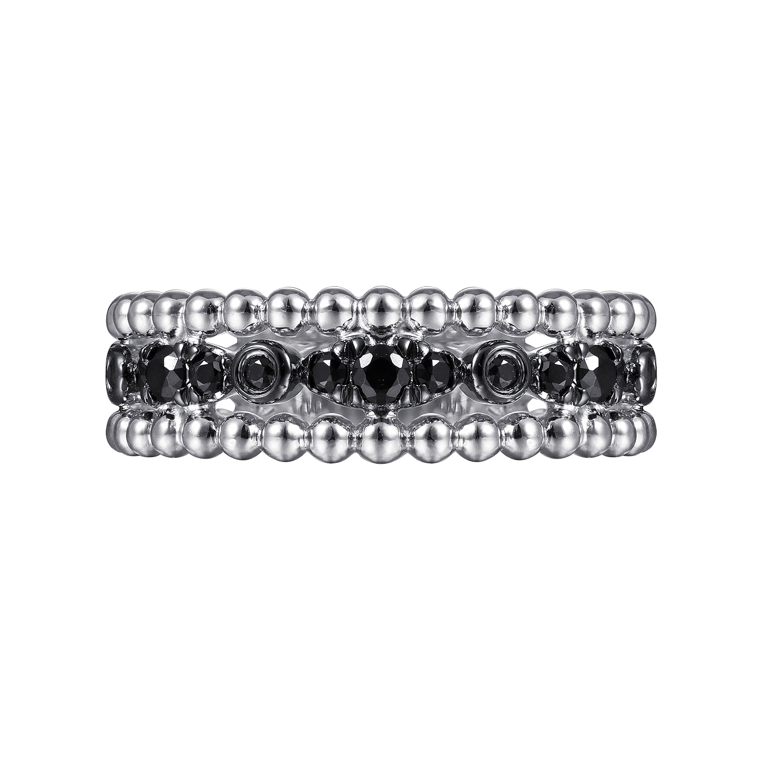Black Diamond Bujukan Ring in 14K White Gold, photograph 5