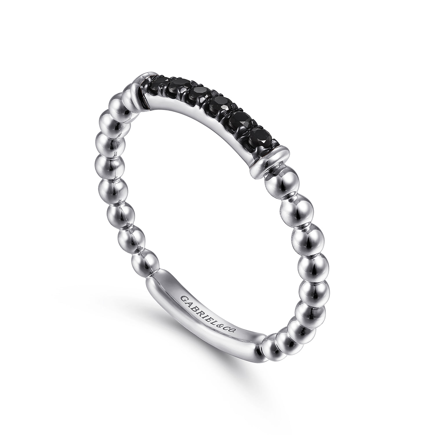Black Diamond Bujukan Ring in 14K White Gold, photograph 3