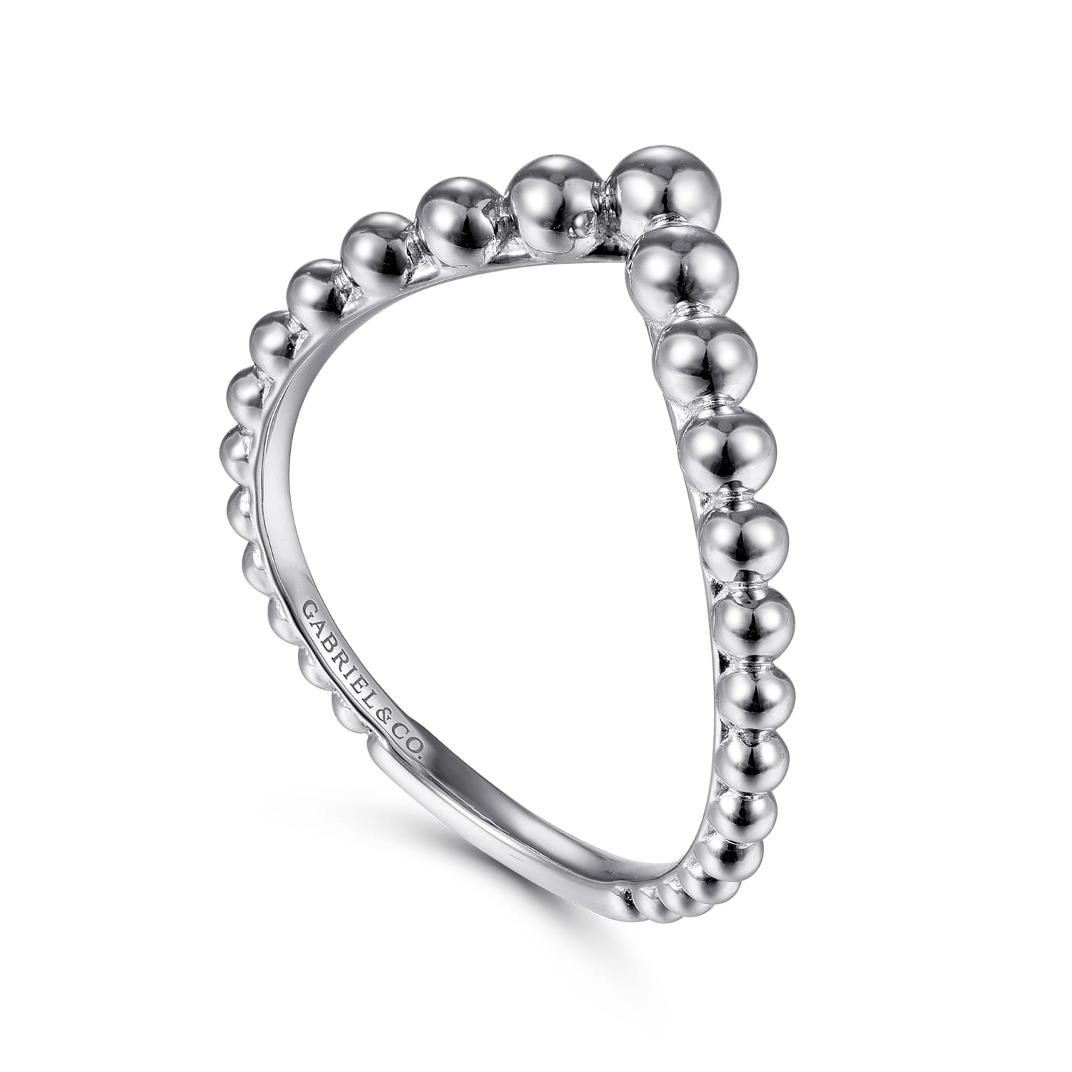Bujukan Chevron Ring in Sterling Silver, photograph 3