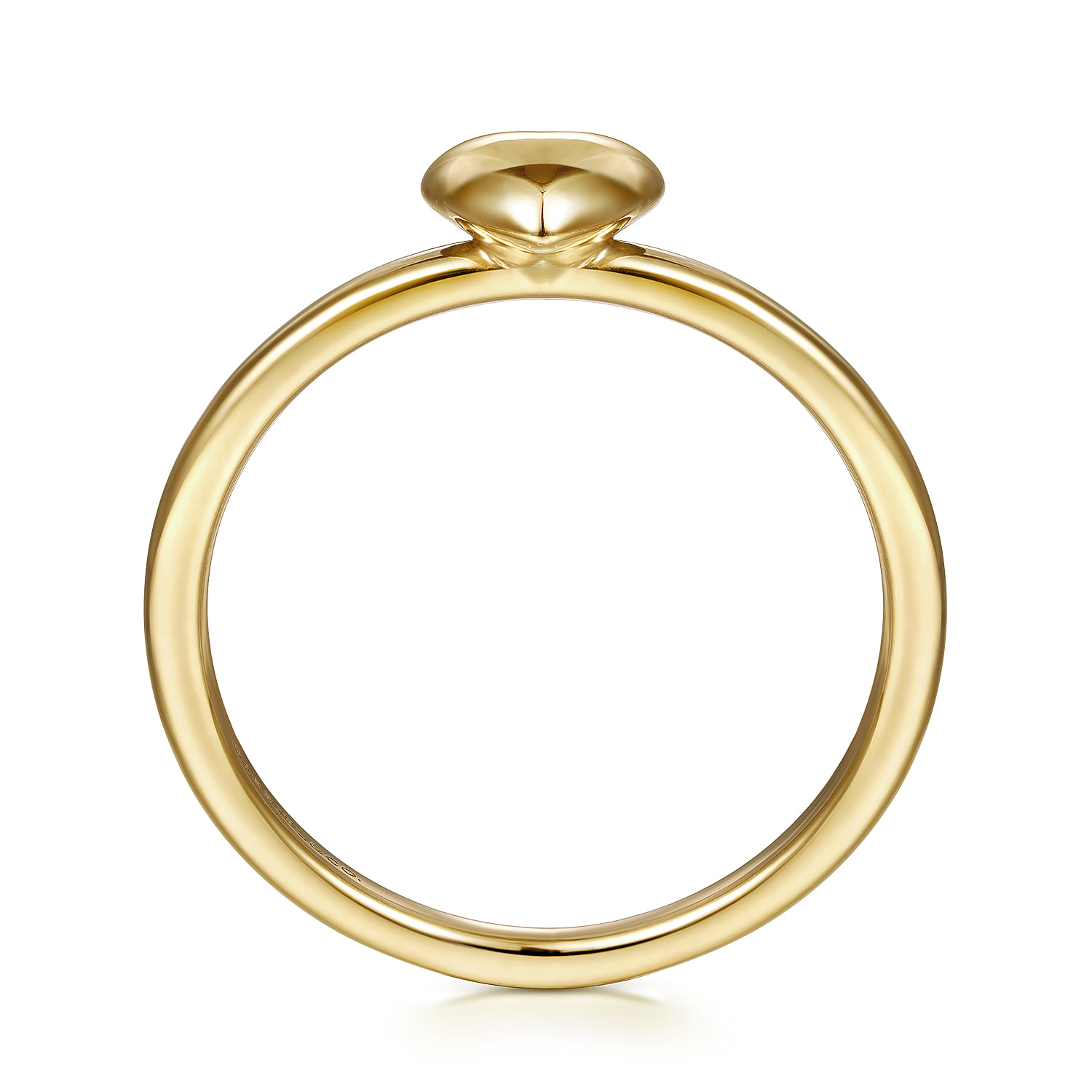 Puffed Promise Ring in 14K Yellow Gold, photograph 2
