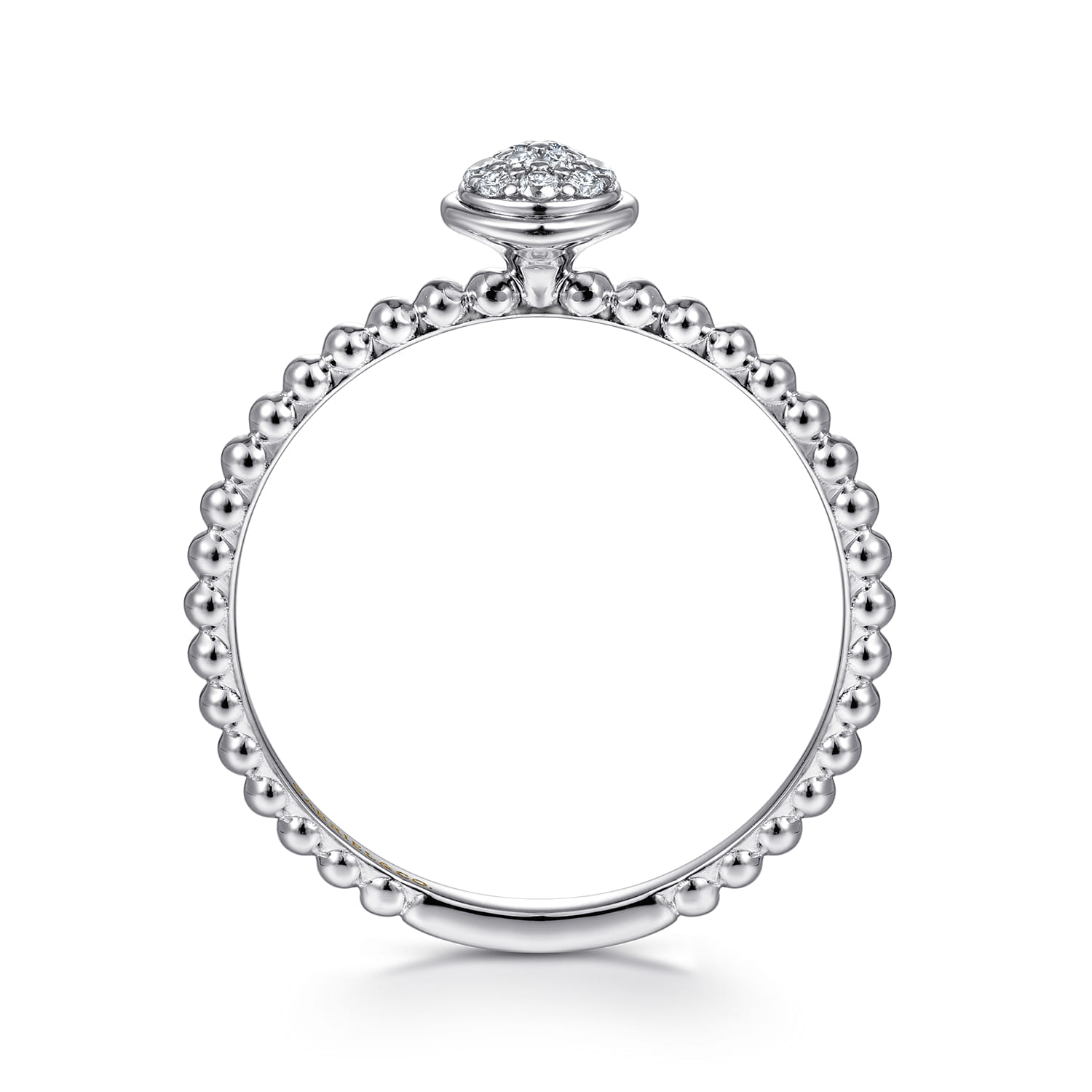 Diamond Ladies Ring in 14K White Gold, photograph 2