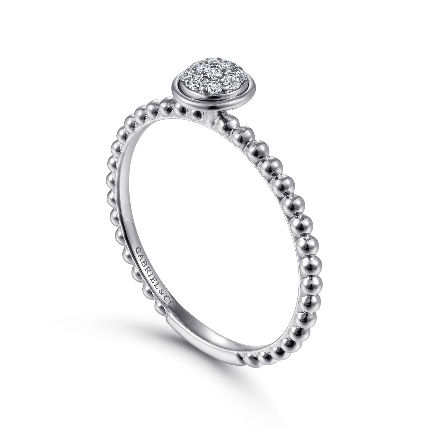 Diamond Ladies Ring in 14K White Gold, photograph 3