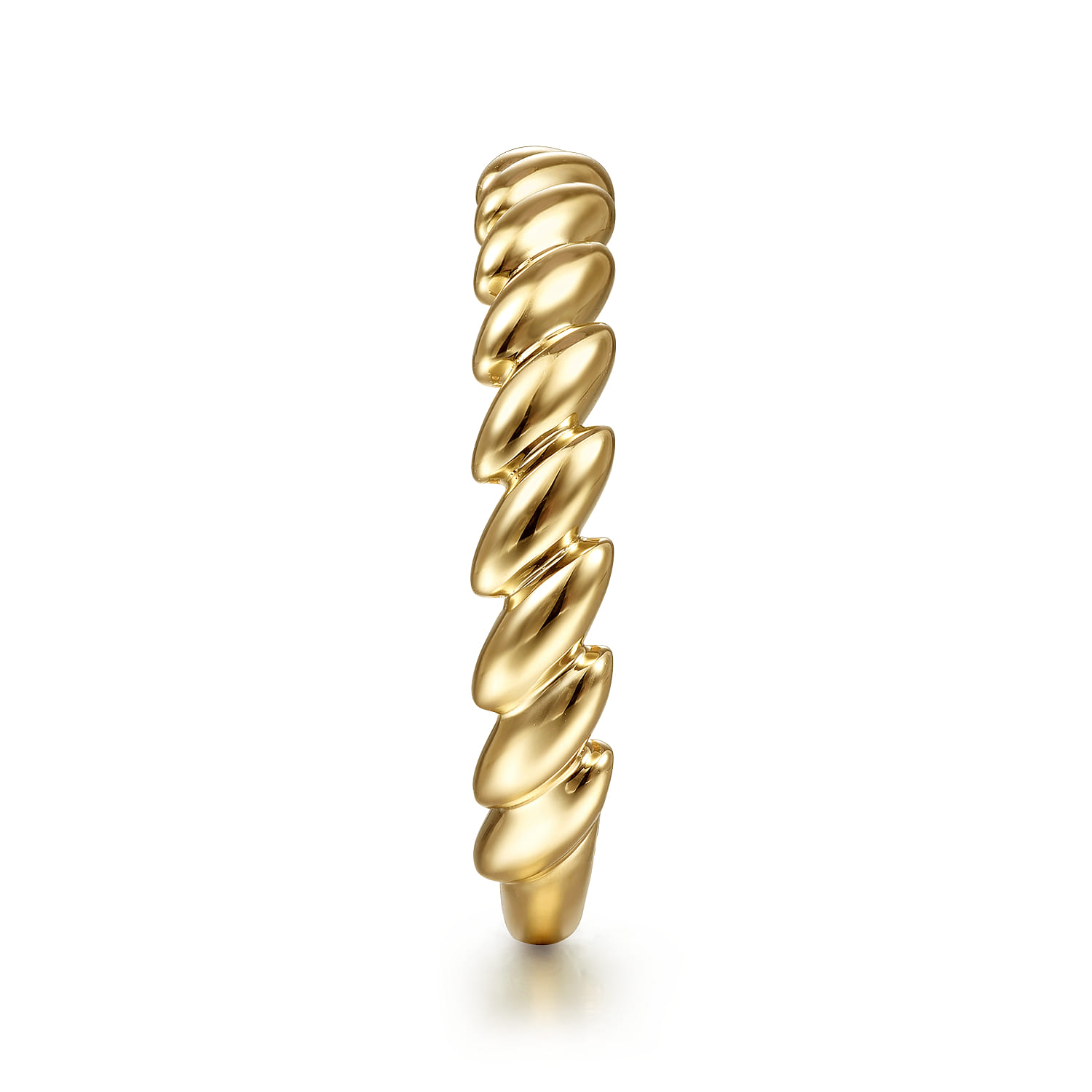 Tilted Leaf Ring in 14K Yellow Gold, photograph 4