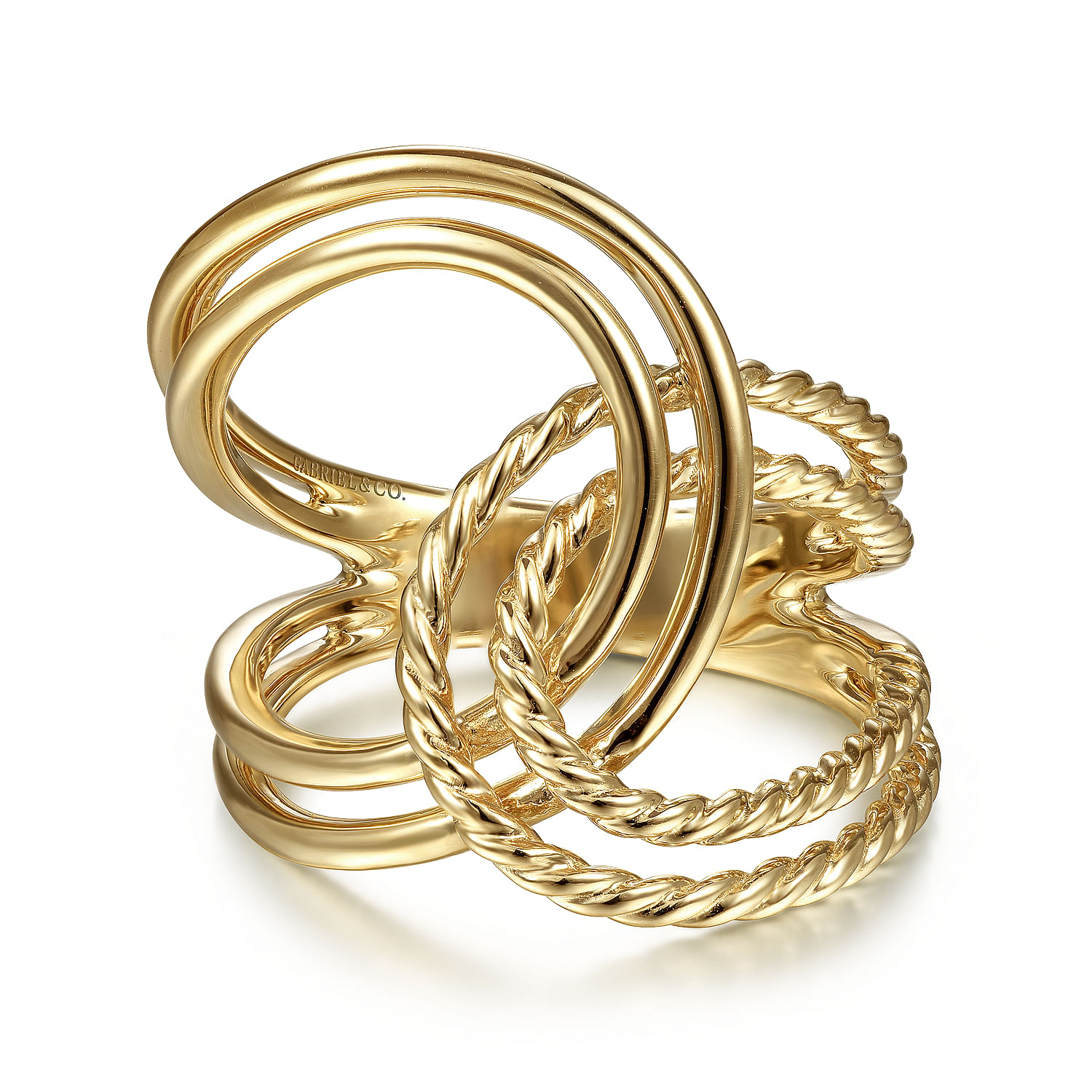 NFF☆twist rope ring 14K Gold Filled Tarnish Resistant Twisted Rope Ring Size 5