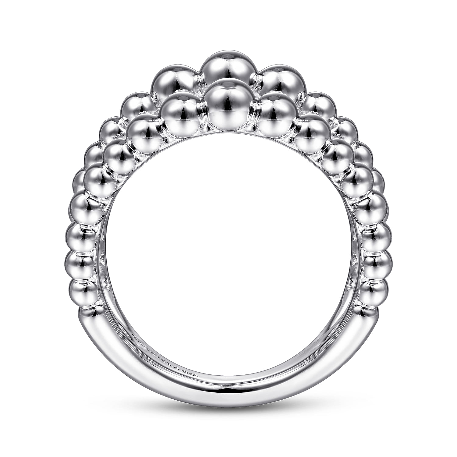 Open Bujukan Wide Band Ring in Sterling Silver, photograph 2