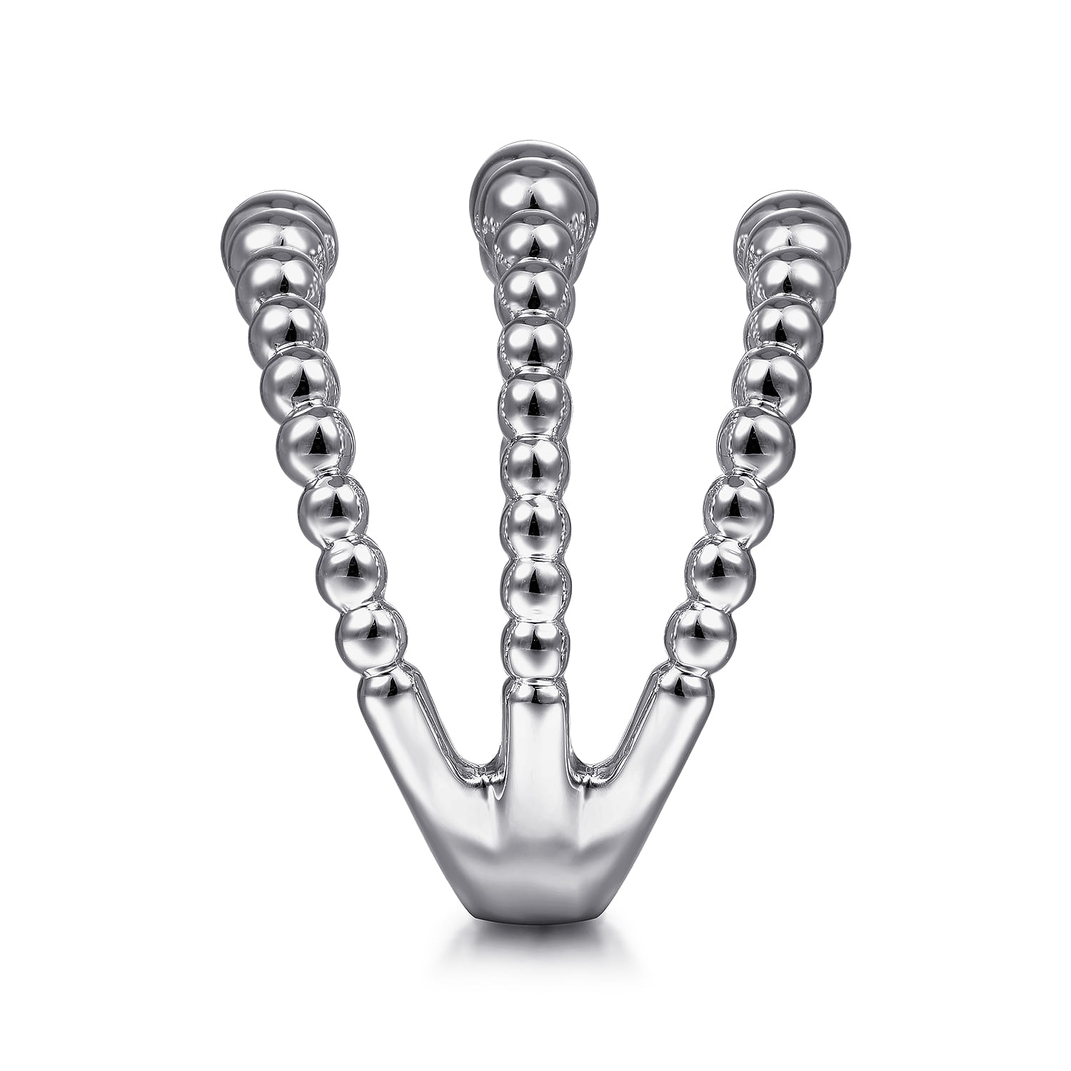 Open Bujukan Wide Band Ring in Sterling Silver, photograph 4