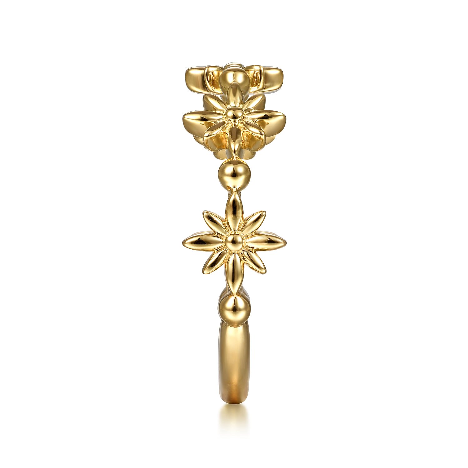 Bujukan Dainty Floral Ring in 14K Yellow Gold, photograph 4