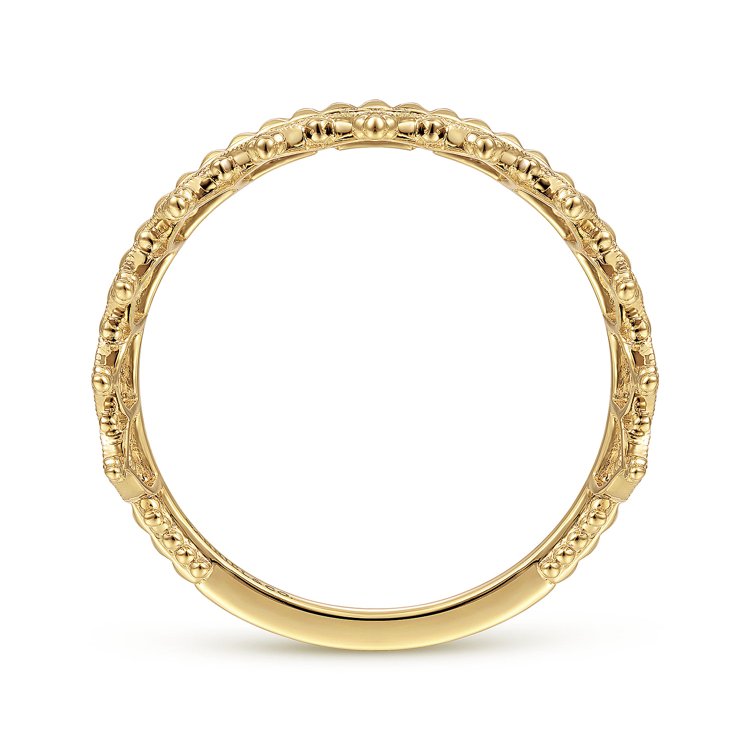 Bujukan Crown Stackable Ring in 14K Yellow Gold, photograph 2
