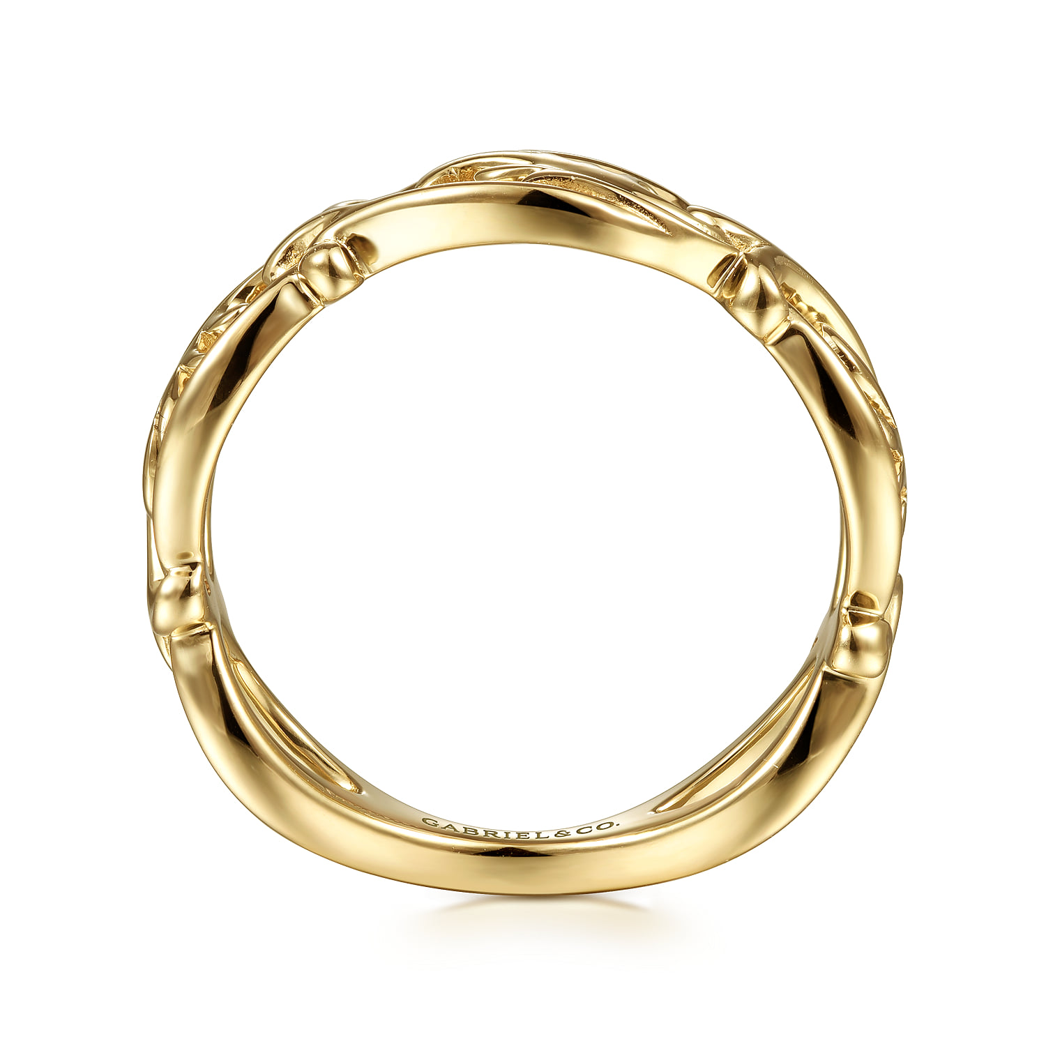 Filigree Floral Ring in 14K Yellow Gold, photograph 2
