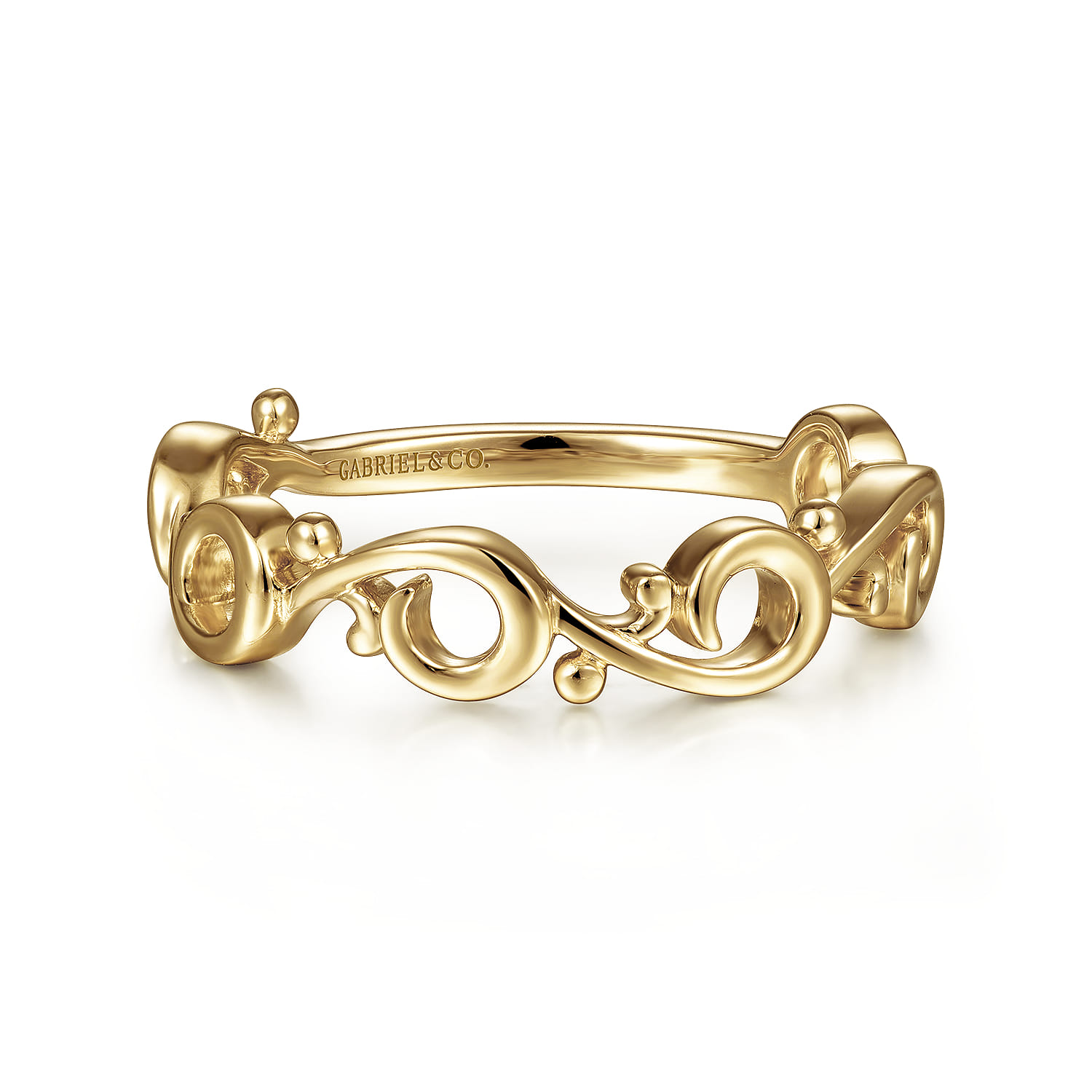 Swirling Stackable Ring