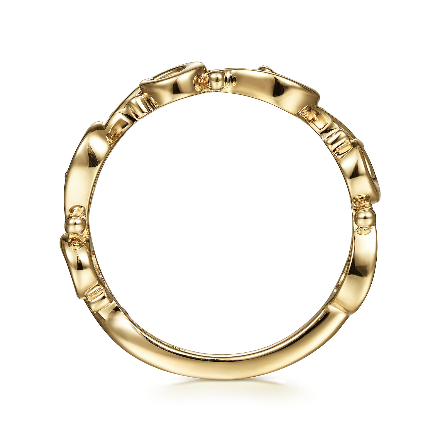 Swirling Stackable Ring in 14K Yellow Gold, photograph 2