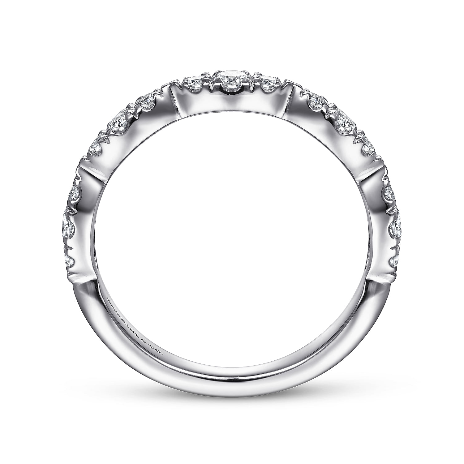 Stackable Ring Diamond 0.4ct in 14K White Gold, photograph 2