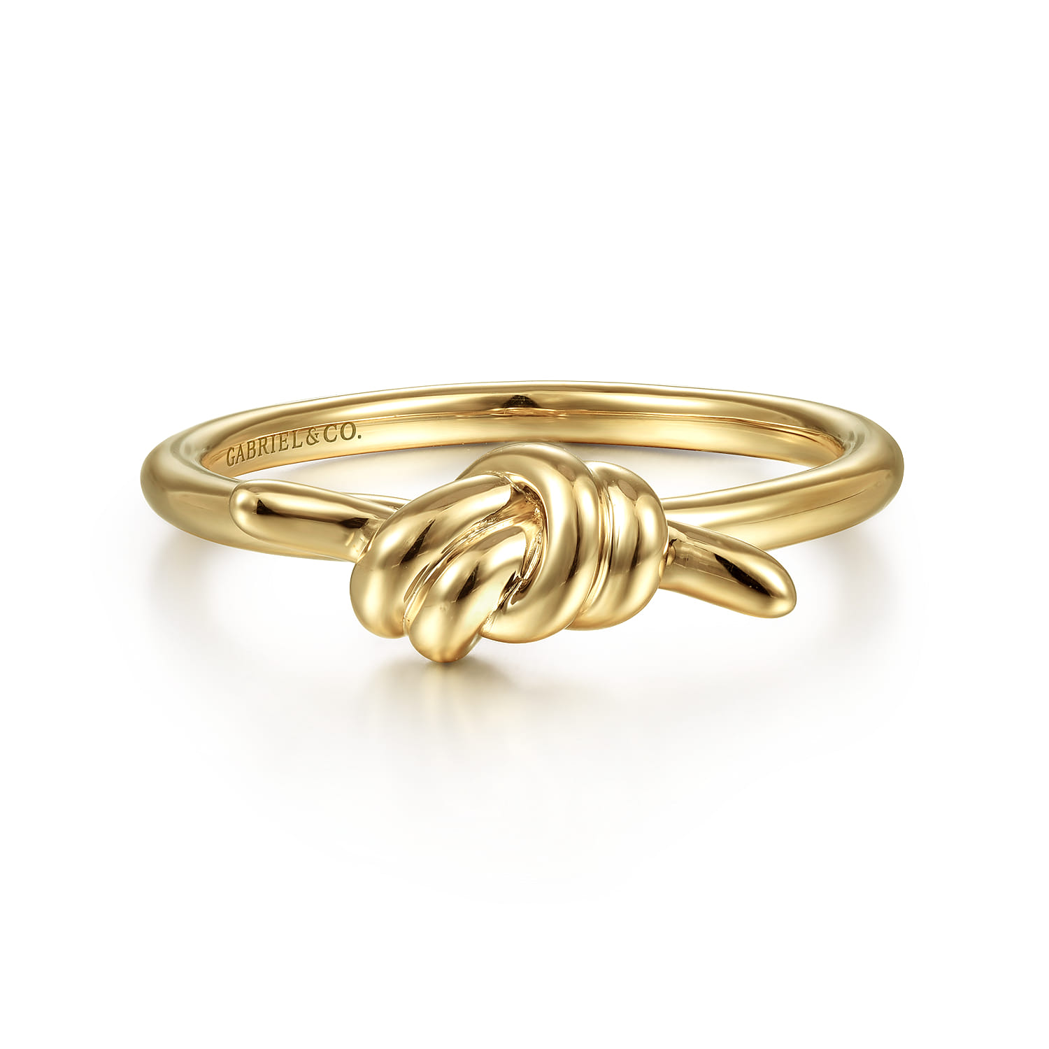 Two-Toned Twisted Cable Eternity Knot Ring - Gold & Silver Crossover Designer Inspired Jewelry