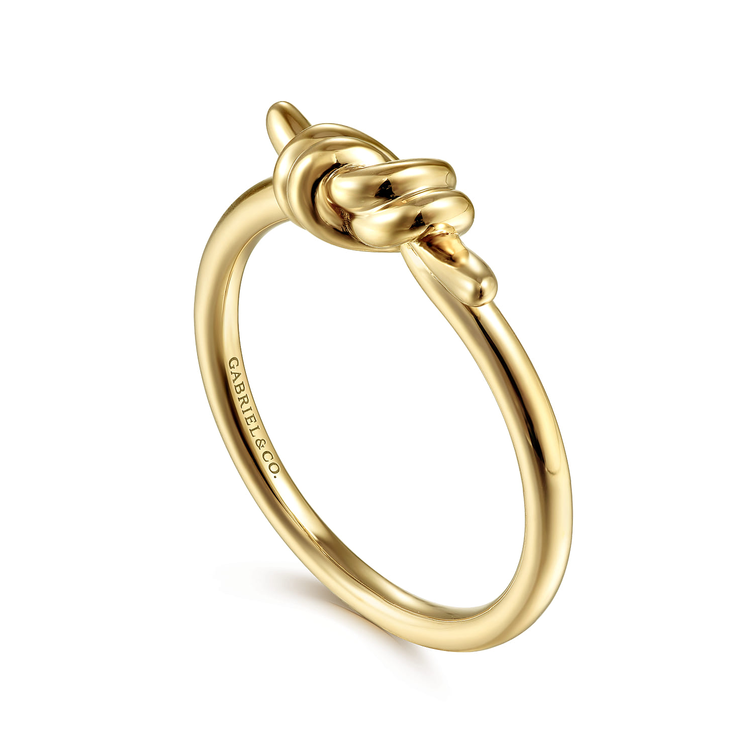 Twisted Knot Ring in 14K Yellow Gold, photograph 3